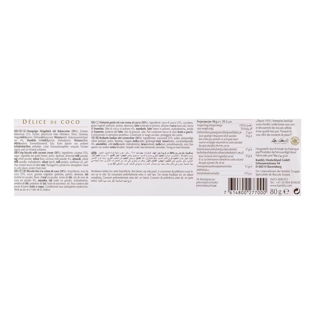 Kambly Coconut Delight Biscuits 80g