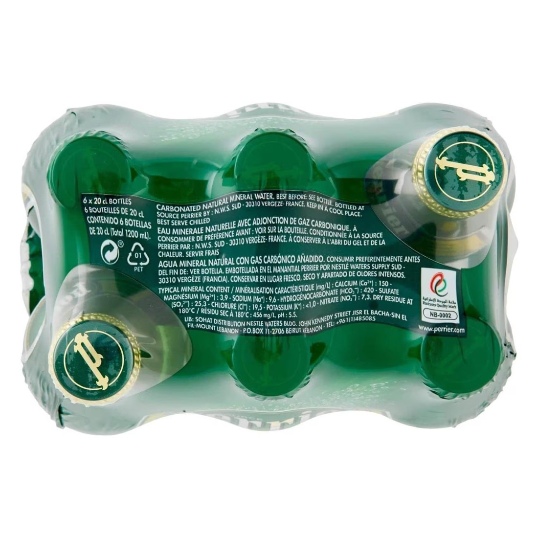 Perrier Sparkling Carbonated Mineral Water 200ml Pack of 6