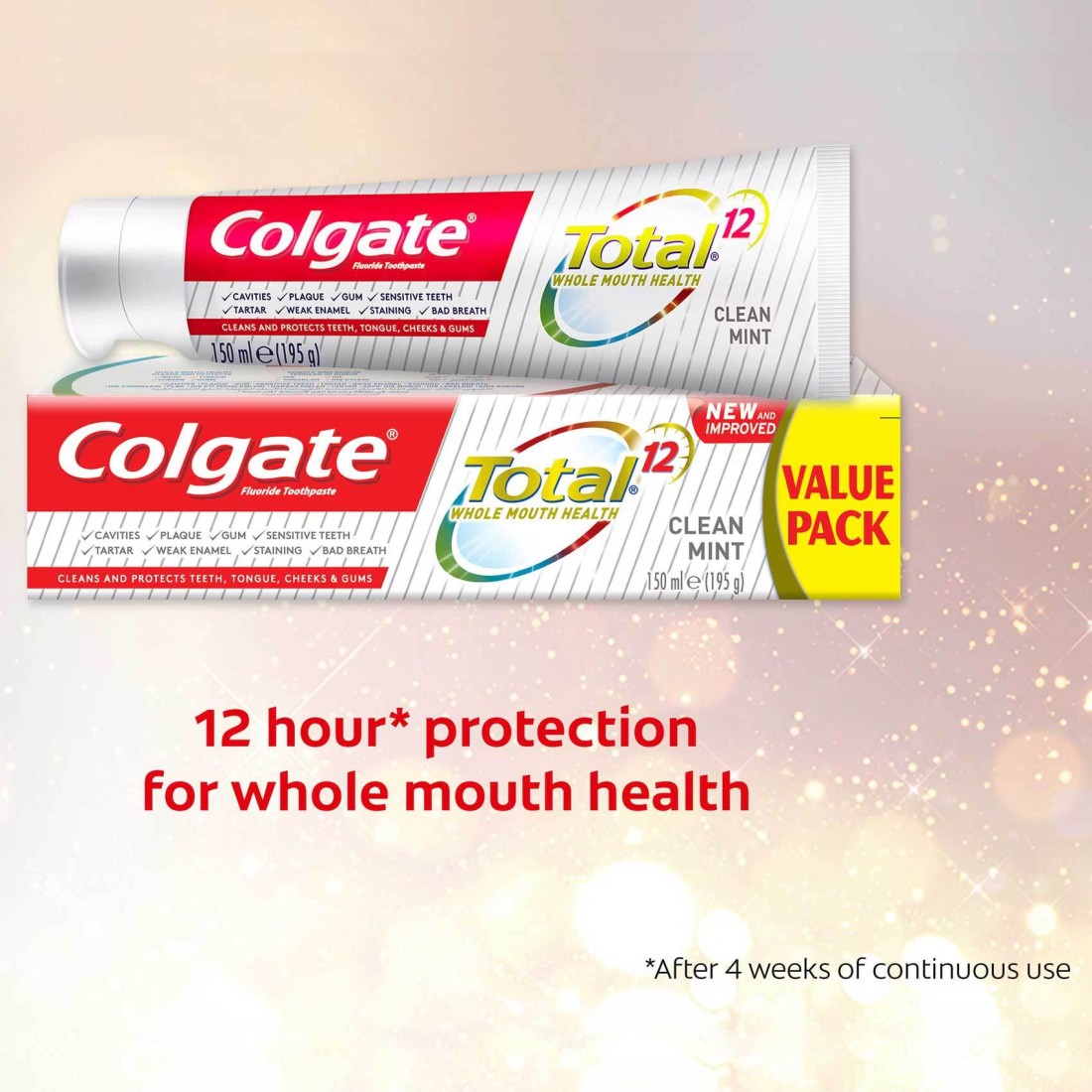 Colgate Total 12 Hour Protection Clean Mint Toothpaste 150ml