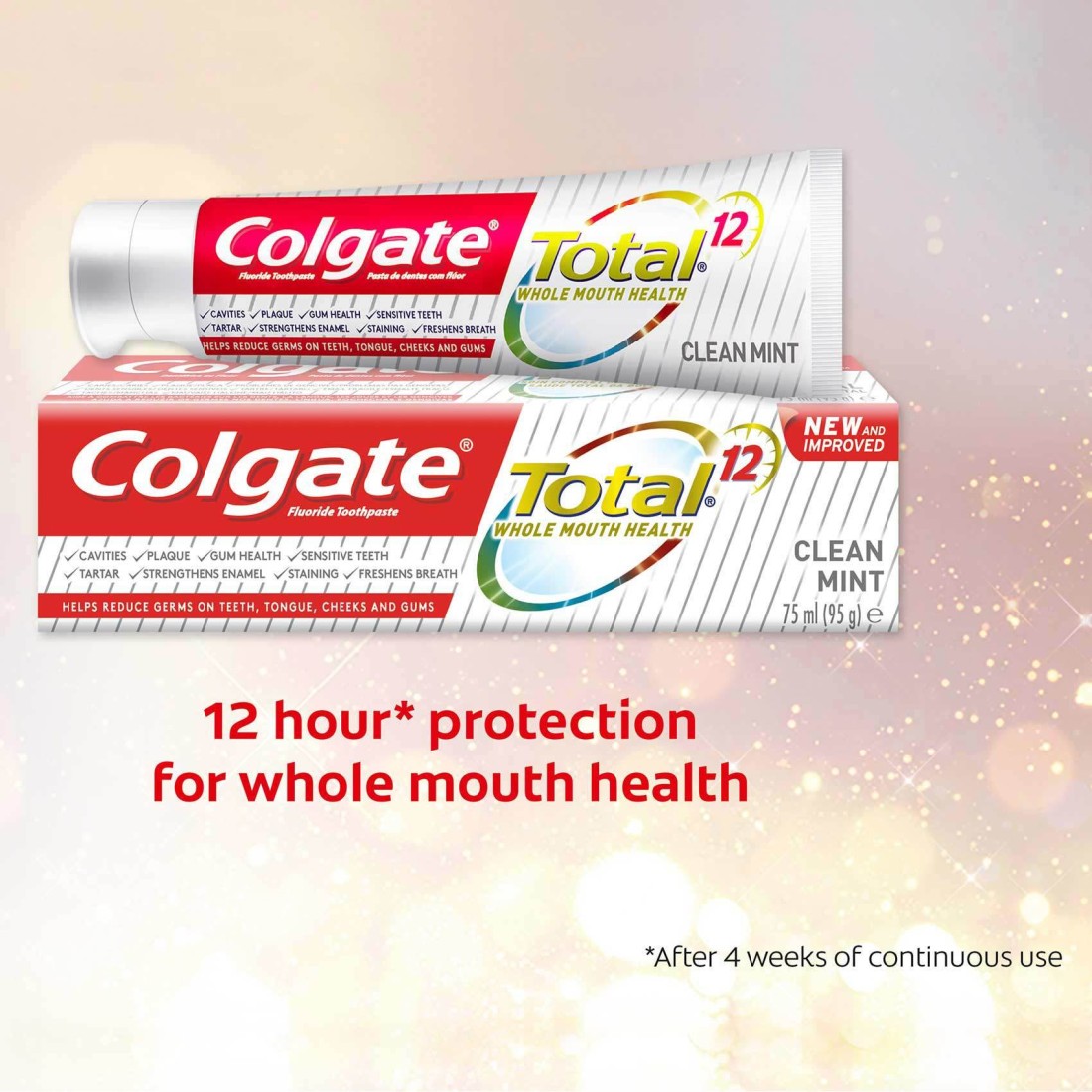 Colgate Total 12 Hour Protection Clean Mint Toothpaste 75ml