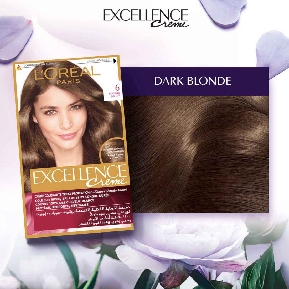 L&#39;Oreal Paris Excellence Creme Triple Care Permanent Hair Colour 6 Dark Blonde