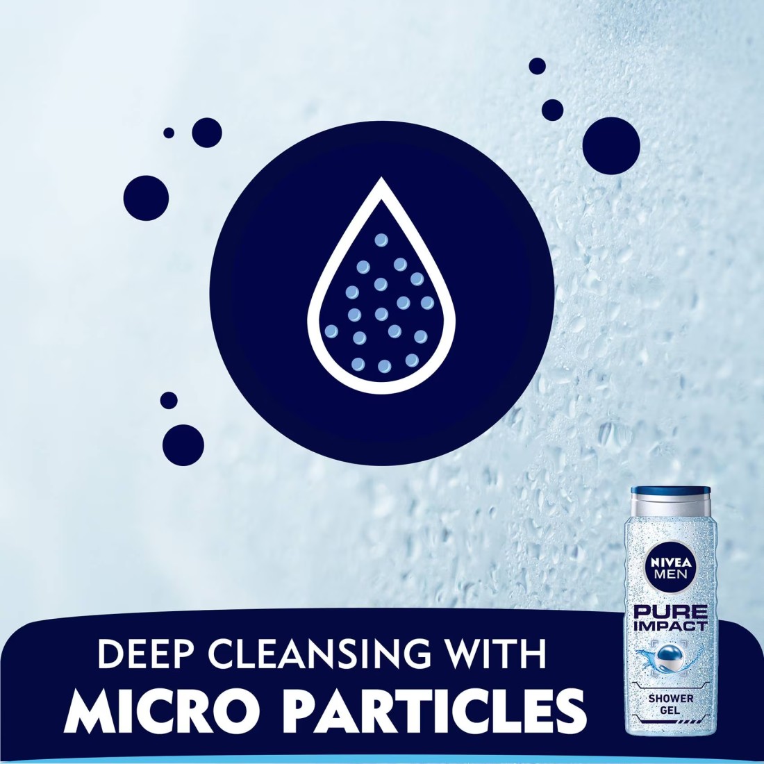 NIVEA MEN 3in1 Shower Gel Body Wash Pure Impact Fresh Scent 500ml