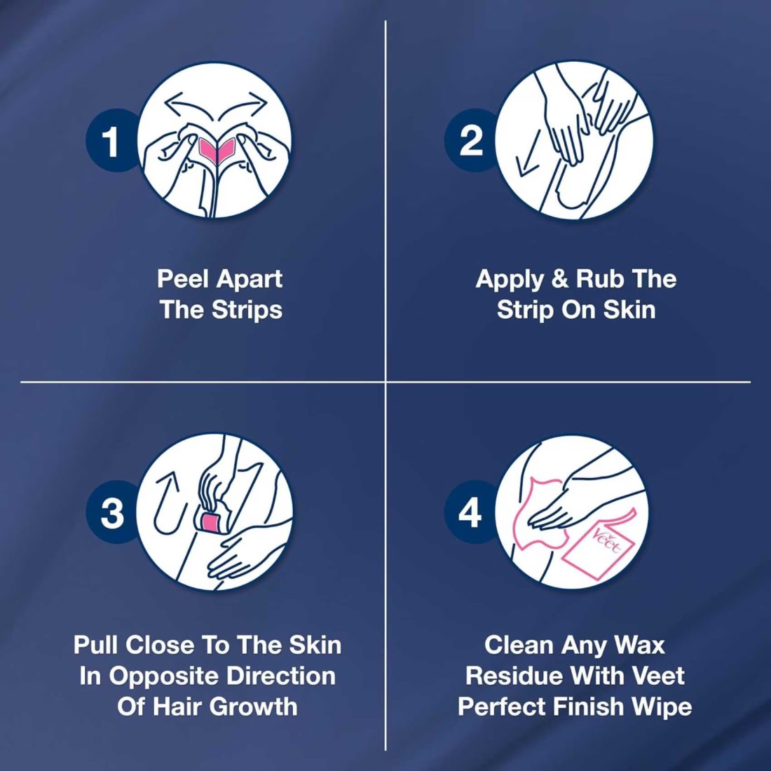 Veet Professional Hair Removal Easy-Gel Legs &amp; Body Wax Strips With Almond Oil For Sensitive Skin Perfect Finish Wipes With Argan Oil Up To 28 Days Of Smoothness, 20 Wax Strips