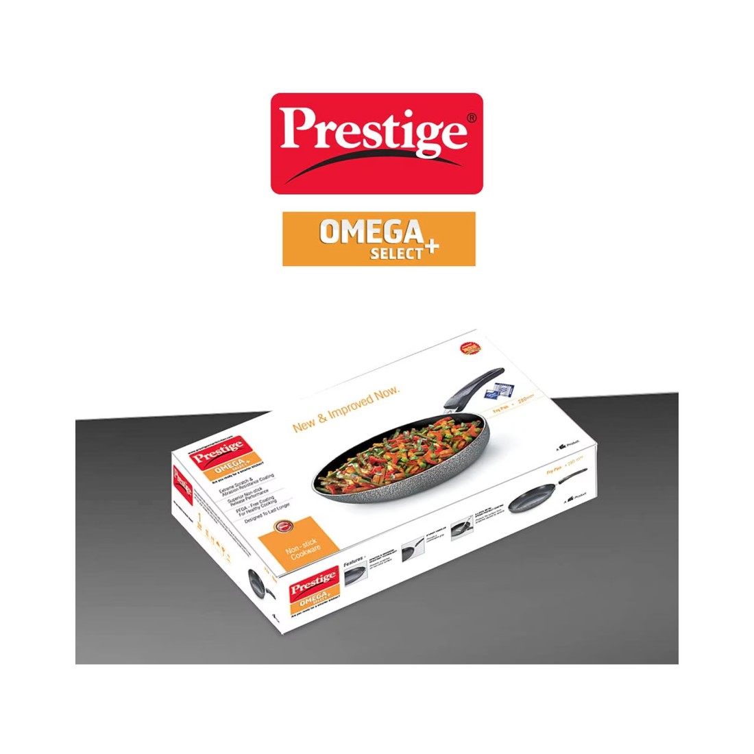 Prestige Classique Fry Pan Red And Black 28cm