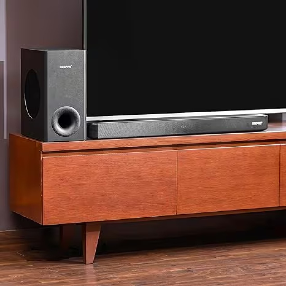 Geepas Wireless Sound Bar, GMS11173, USB/Aux/Bluetooth/HDMI, Sound Bar System With Wireless Subwoofer, Connect To TV, Mobile, Laptop &amp; More