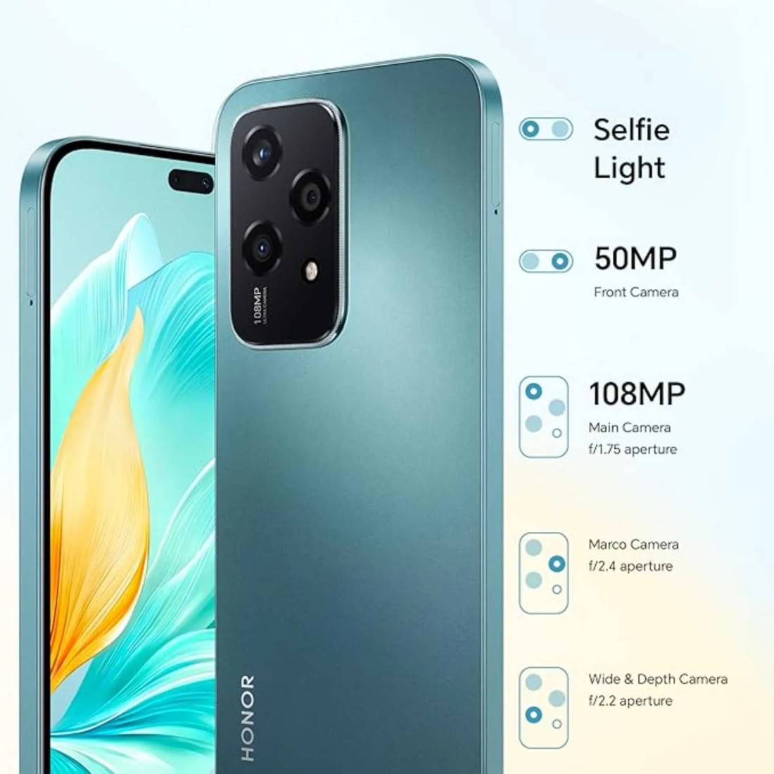 Honor 200 Lite Dual SIM 8GB RAM 256GB 5G Cyan Lake