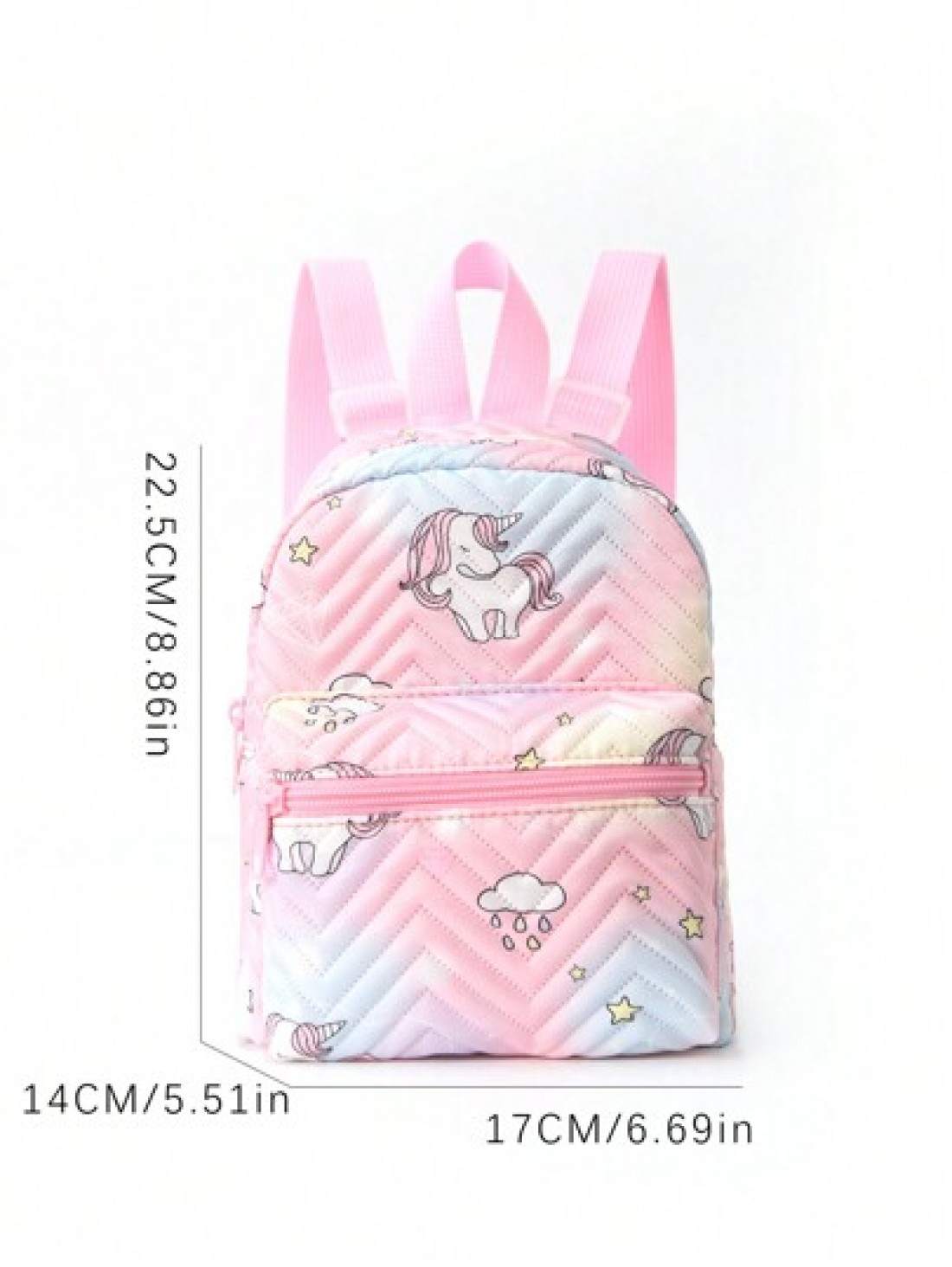 Girls Rainbow Quilted Design Novelty Bag