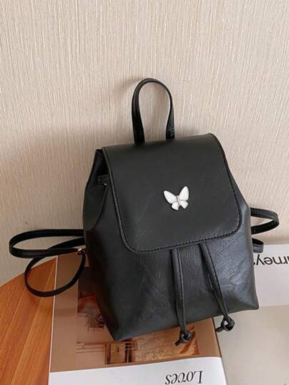1pc Butterfly Pattern Minimalist Backpack For Large Capacity Travel Shoulder Bag