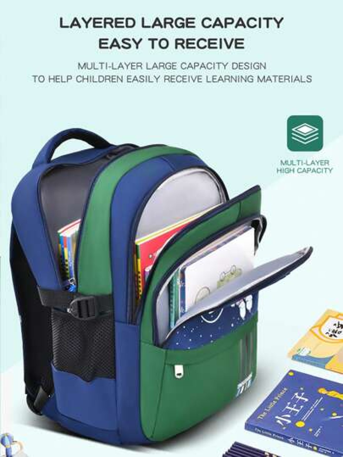Waterproof Lightweight Backpack For Elementary School Students Grade 1 6 6 12 Years Old Astronaut Large Capacity Cute Design
