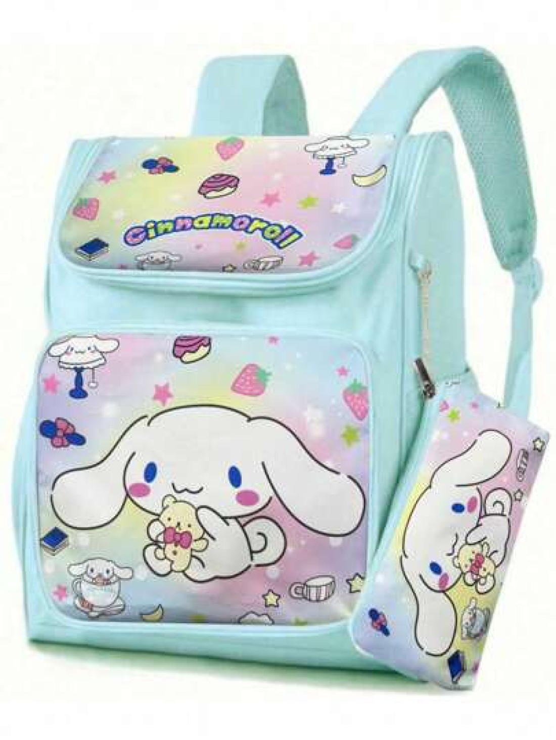 Sanrio Schoolbag With Pencil Case Waterproof School Student Backpack Cartoon Cute Bookbag Kawaii School Supplies Birthday Christmas Gift