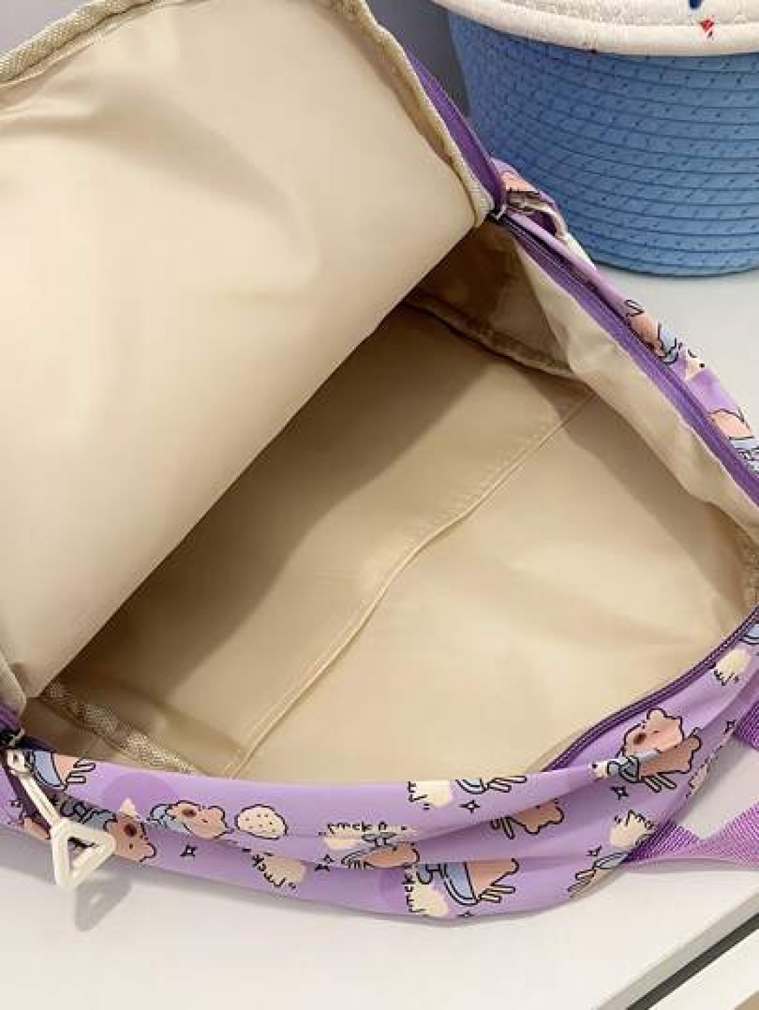 1pc Cute Capybara Backpack Cartoon Animal Print Casual Style Back To School Backpack With Zipper Closure And Adjustable Shoulder Straps Suitable For Campus And Travel