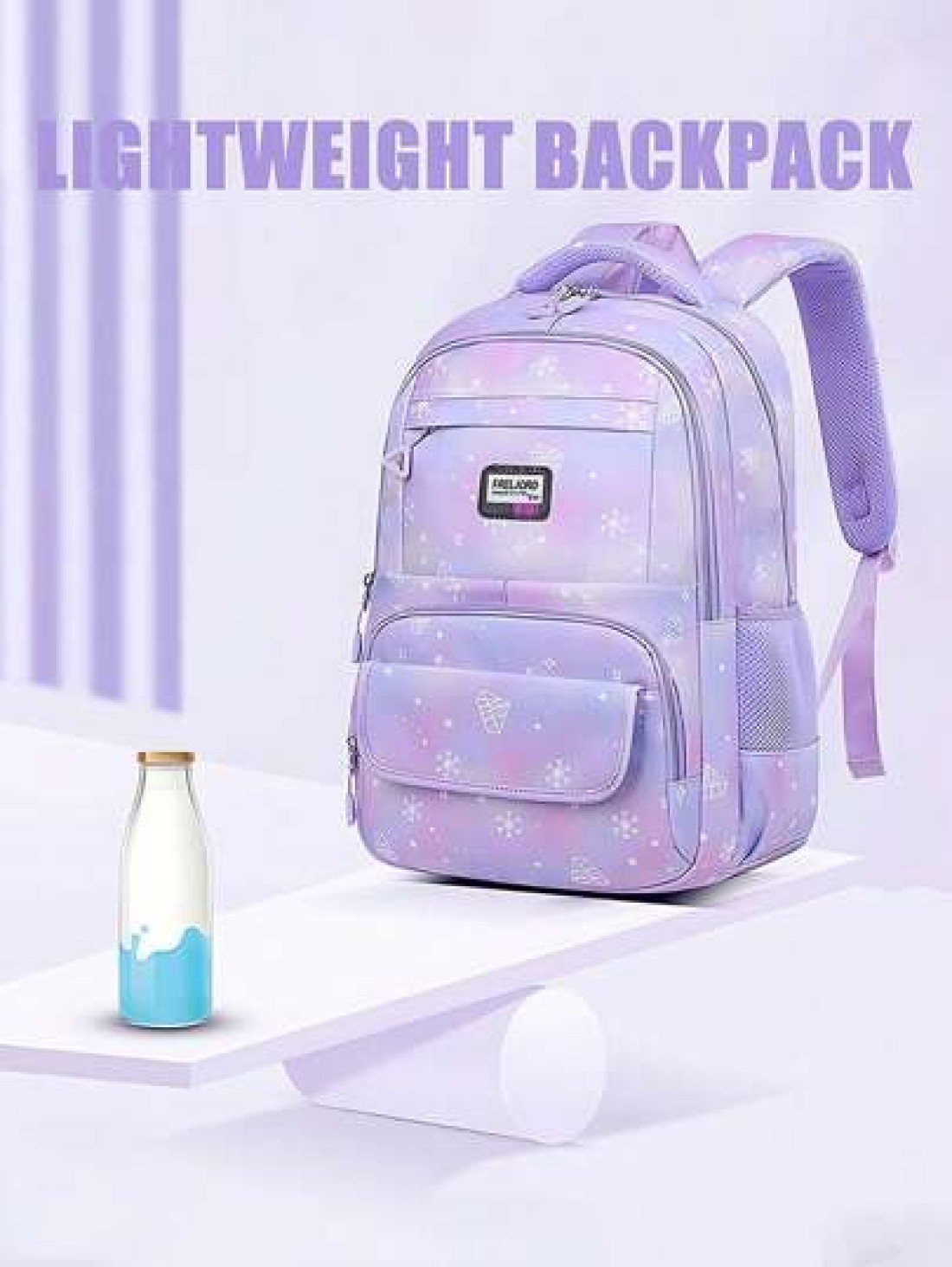 3pcs Girls Backpack Set School Bag Student Bookbag Outdoor Travel Bag Pencil Case Lunch Bag Suitable For Teenage Girls School And Travel Random Print