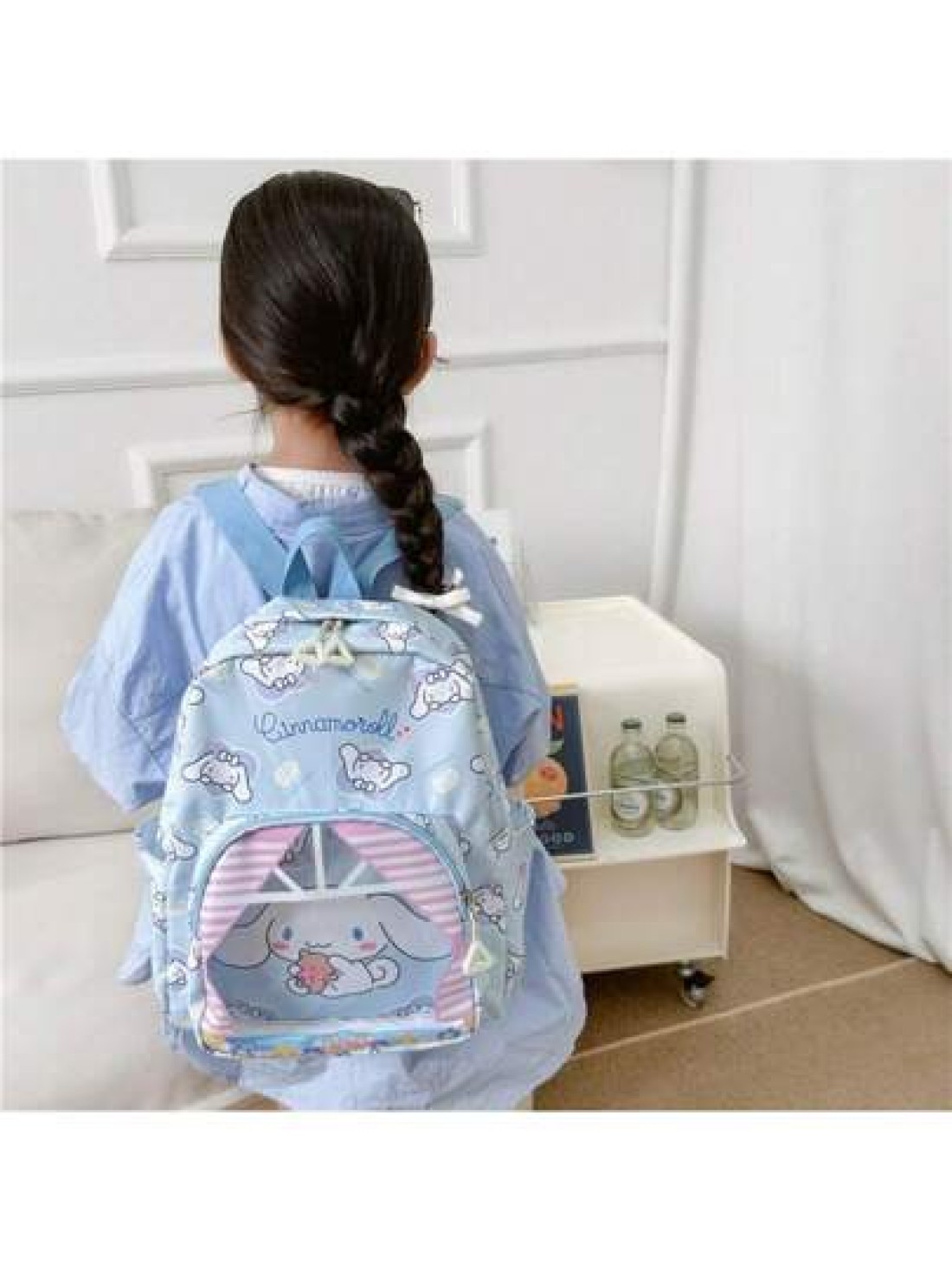 Sanrio Large Capacity Backpack Culomi Cinnamon Dog Melody Three Styles The Bag Transparent Design Easier To See The Items Better Looking