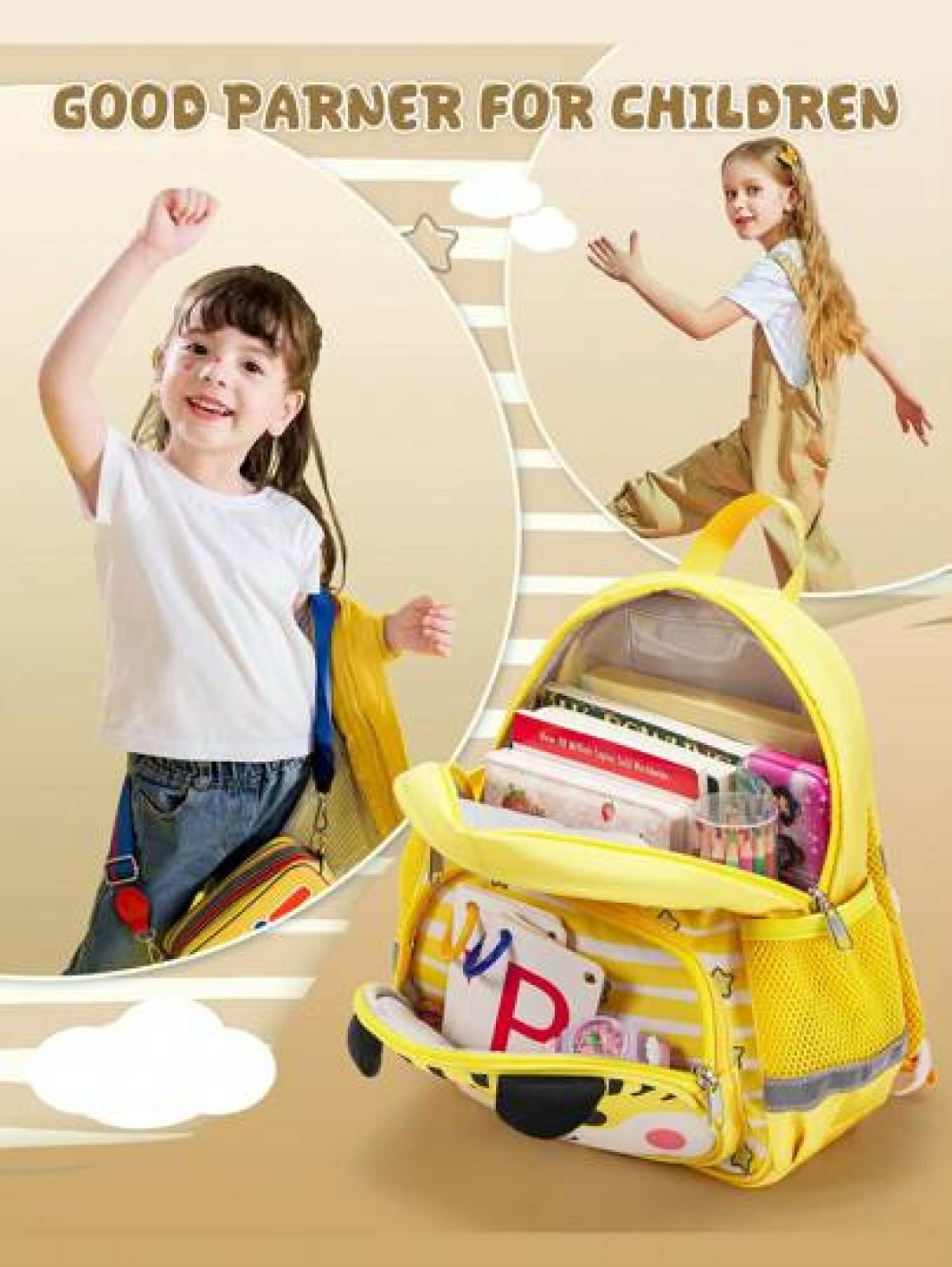 Children Backpack School Backpack Bookbag Schoolbag Kids Backpacks Kindergarten Backpacks Animal School Backpack With Adjustable Shoulder Strap Waterproof Travel Backpacks Daypack For For Commute Scho