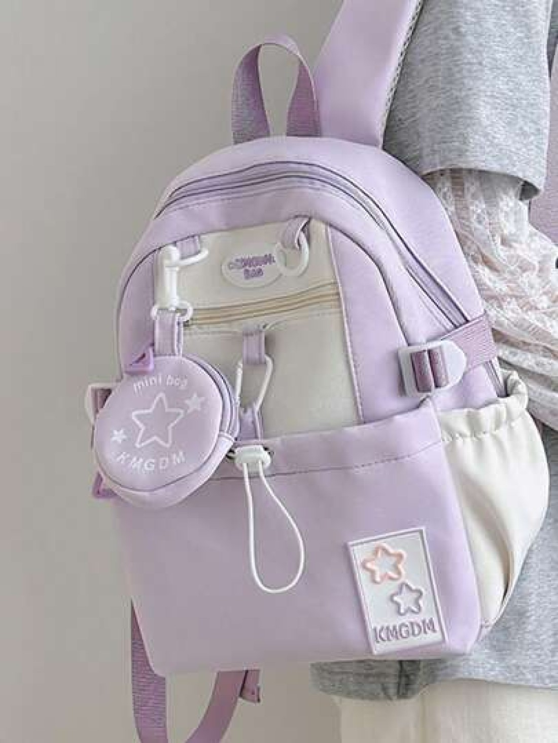 Japanese Cute Girl Hit Color Mini Shoulder Bag Female Korean Version Of The Dopamine Star Small Backpack Junior High School And High School School Bag Out Of The Travel Study Spring Tour Shoulder Bag