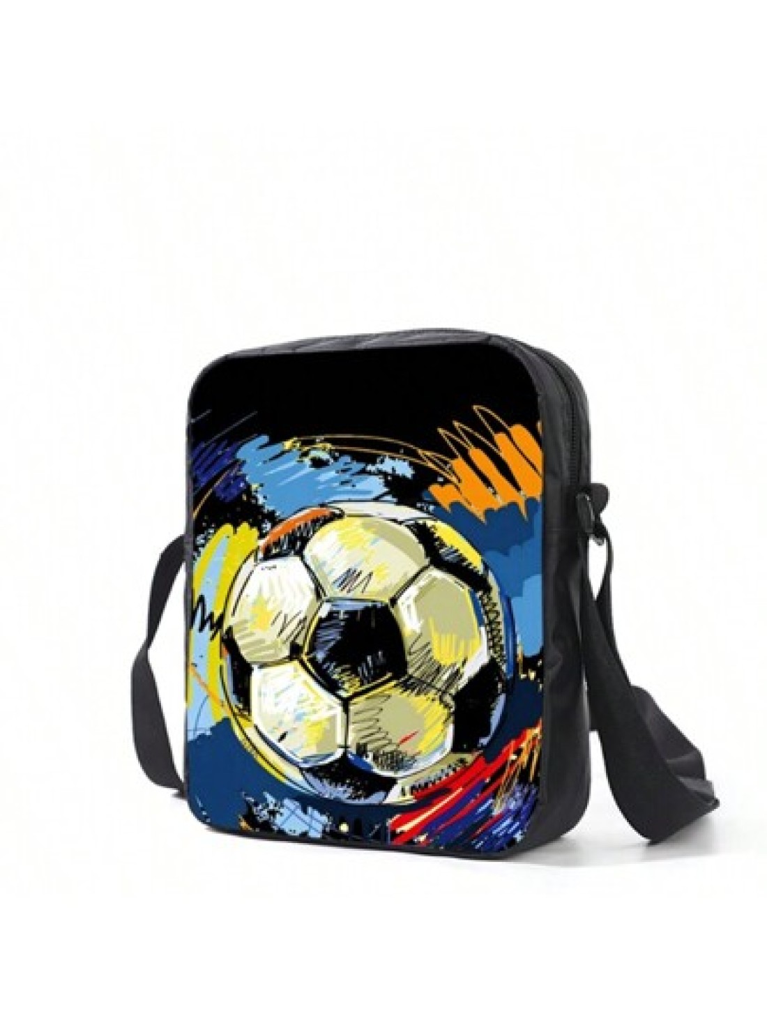 3pcs Set Soccer Themed 3D Printed Backpack Crossbody Bag Pencil Case 16 Inch Schoolbag Outdoor Travel Bag