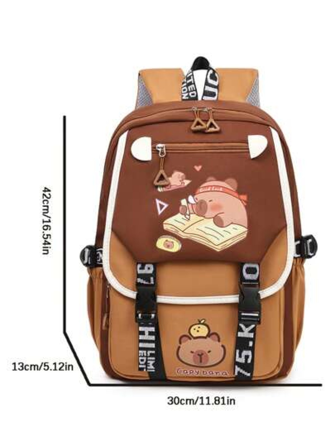 1pc Cartoon Backpack Lightweight And Cute New Schoolbag A Variety Of Styles To Choose From Durable Casual And Fashionable With Webbing Hook For Easy Hanging Zipper Style Suitable For A Variety Of Scen