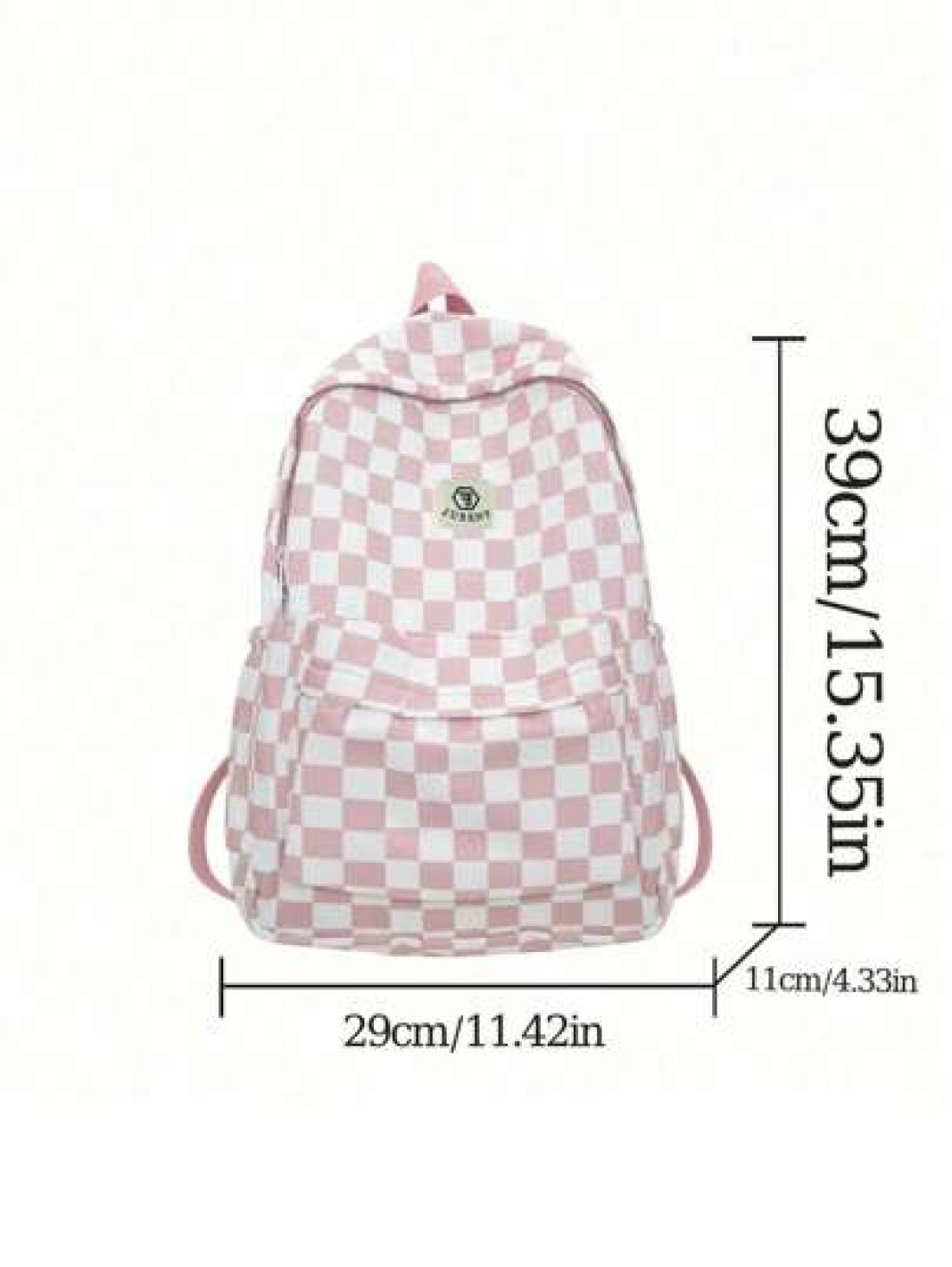 1 PC Back To School Large Capcity School Bag With Laptop Compartment Fashion Versatile All Purpose Backpack Purse Simplicity Gingham Durable Nylon School Backpack With Adjustable Strap Multiple Pocket
