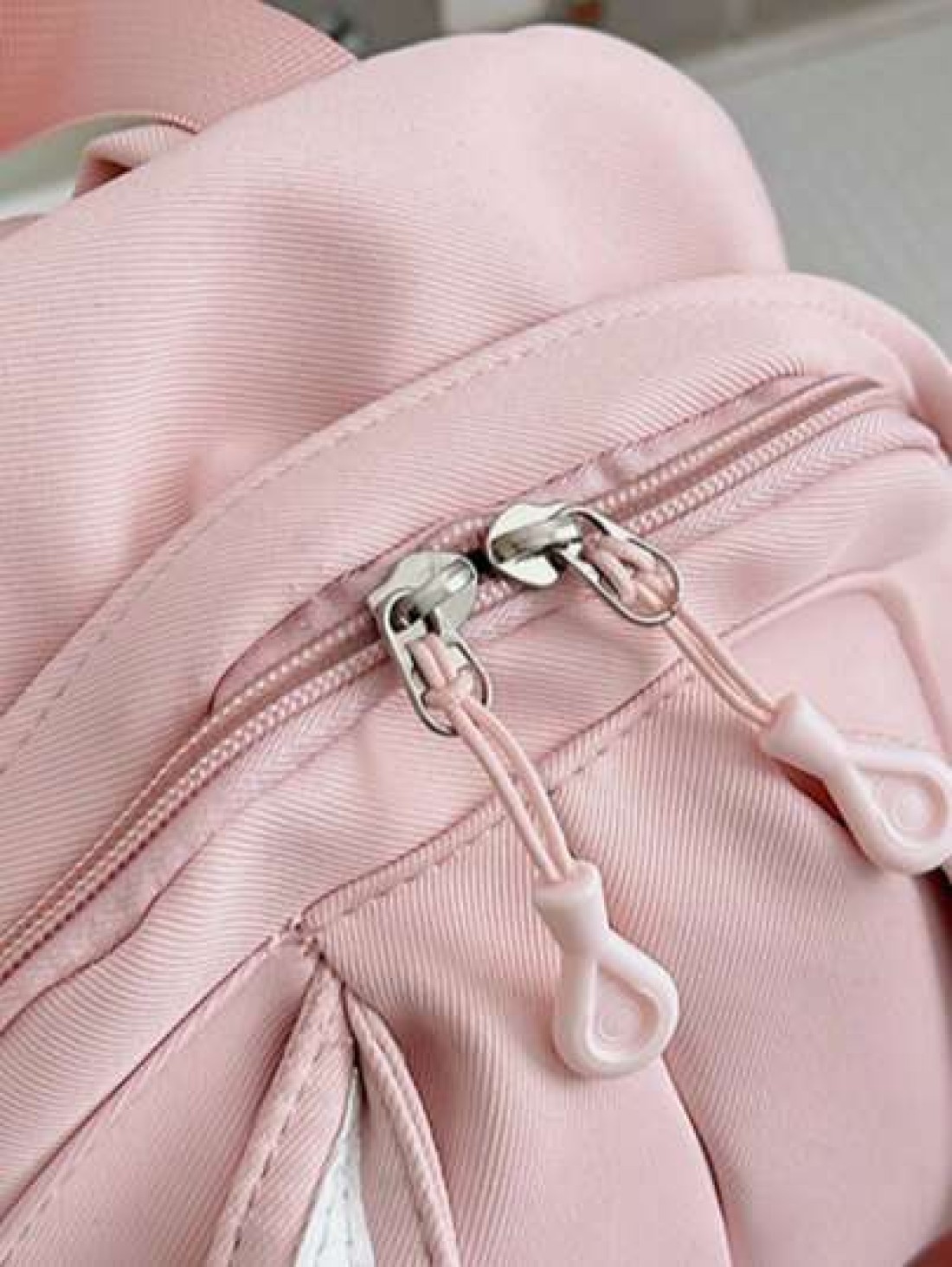 1pc New Fashion Student Backpack Versatile Cute Rabbit Ear Design Nylon Waterproof Large Capacity Rucksack No Pendant