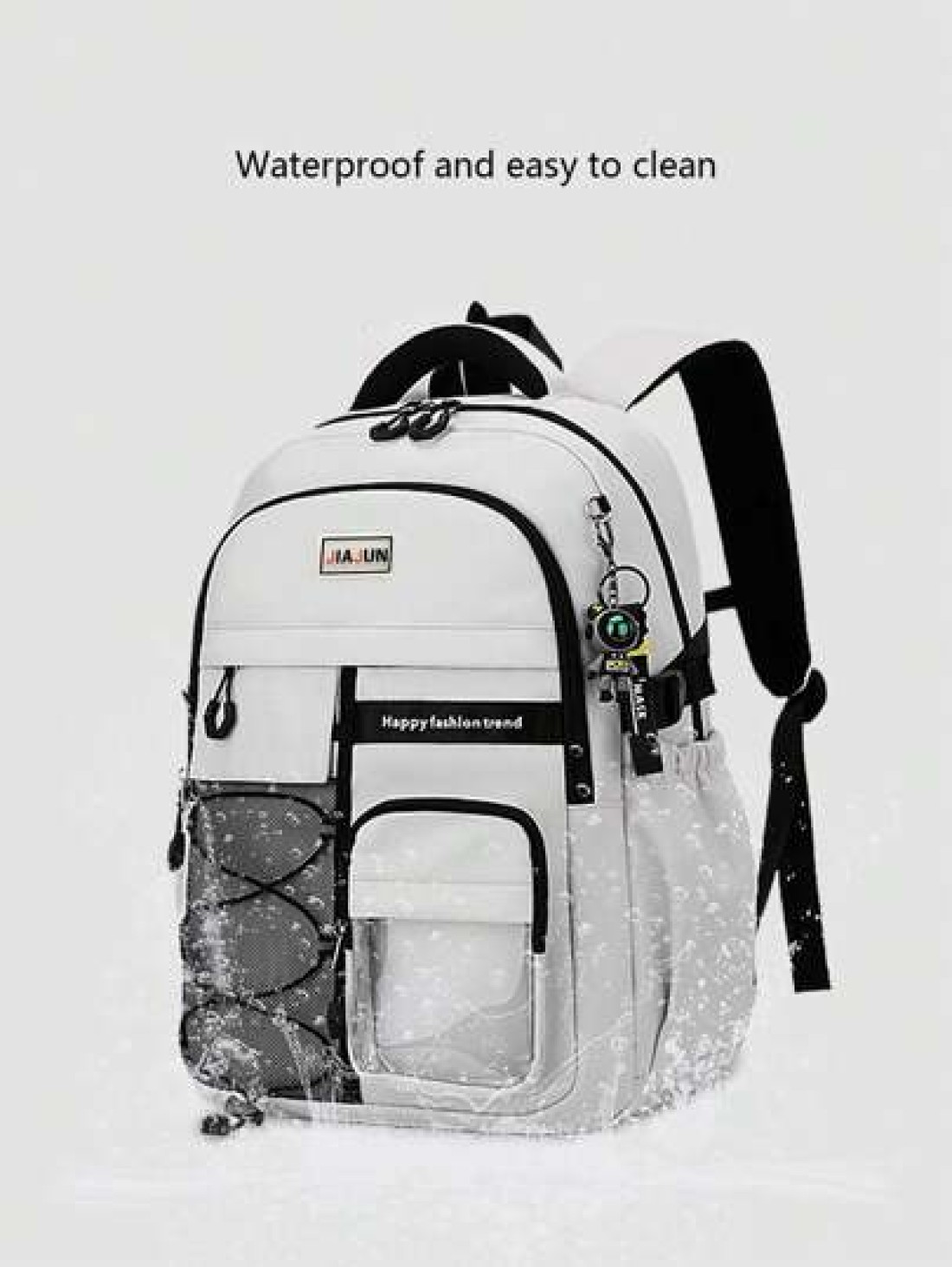 1pc Minimalist Casual Men Backpack Zipper Closure Adjustable Shoulder Strap Durable Fabric Large Capacity Multi Pocket Design Suitable For Daily Use And Travel Luggage Strap For Suitcase Back To Schoo
