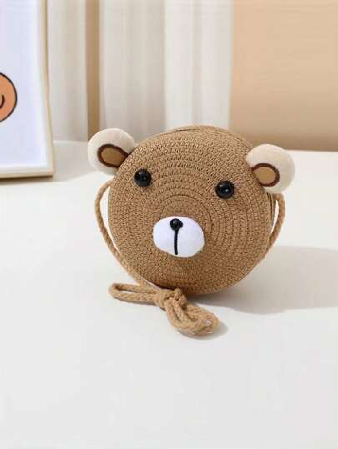 1pc Girls Cute Princess Bear Handbag Princess Travel Beach Bag Suitable For Daily Wear