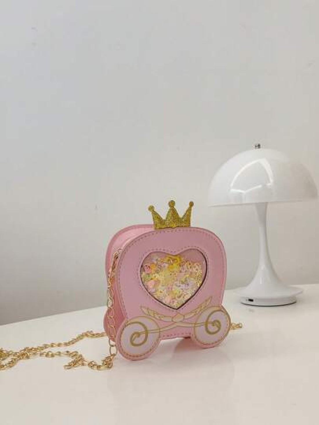 Cartoon Princess Crown Girls Children s PU Leather Shoulder Bag