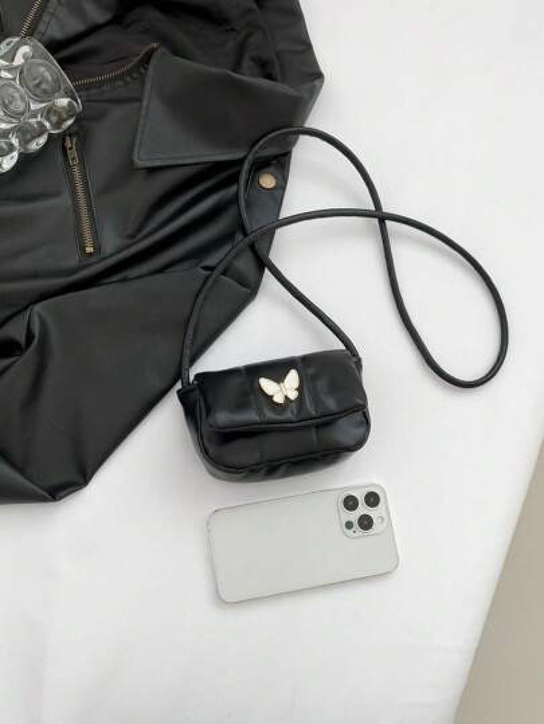 1pc Pretty Bow Casual Fashion Simple Shoulder Crossbody Small Shoulder Bag Fashionable Small Square Bag Simple Western Style Niche Handbag Cute Casual Shoulder Crossbody Bag Bow Decoration Pu Crossbod