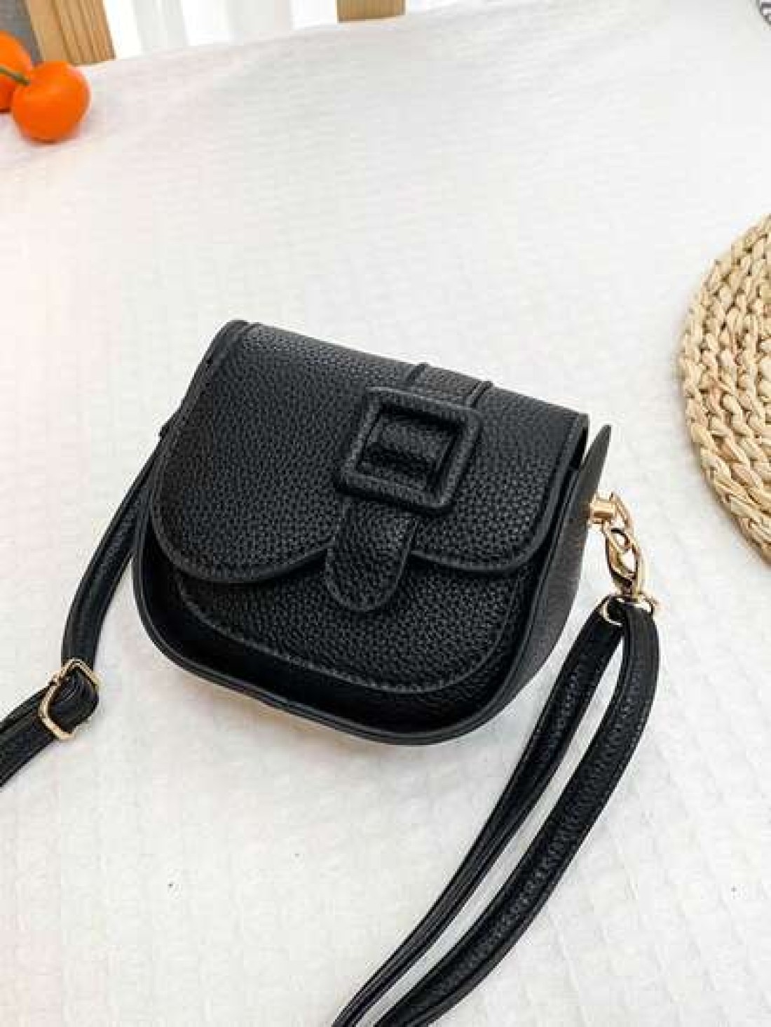 1pc Girls Solid Color Fashion Mini PU Flap Crossbody Bag Personalized Messenger Bag Suitable For Daily Use