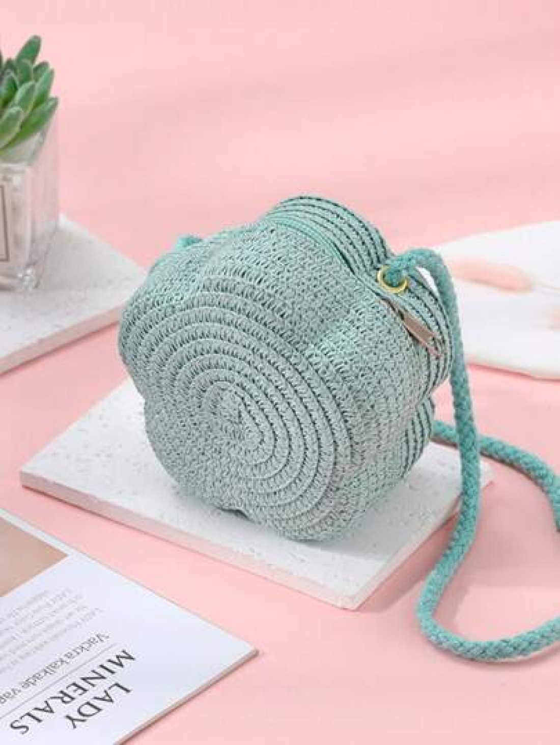New Handmade Woven Grass Bag Cute Plum Blossom Woven Bag For Small Beach Bag Crossbody Summer Coin Purse Storage Ideal For Vacation