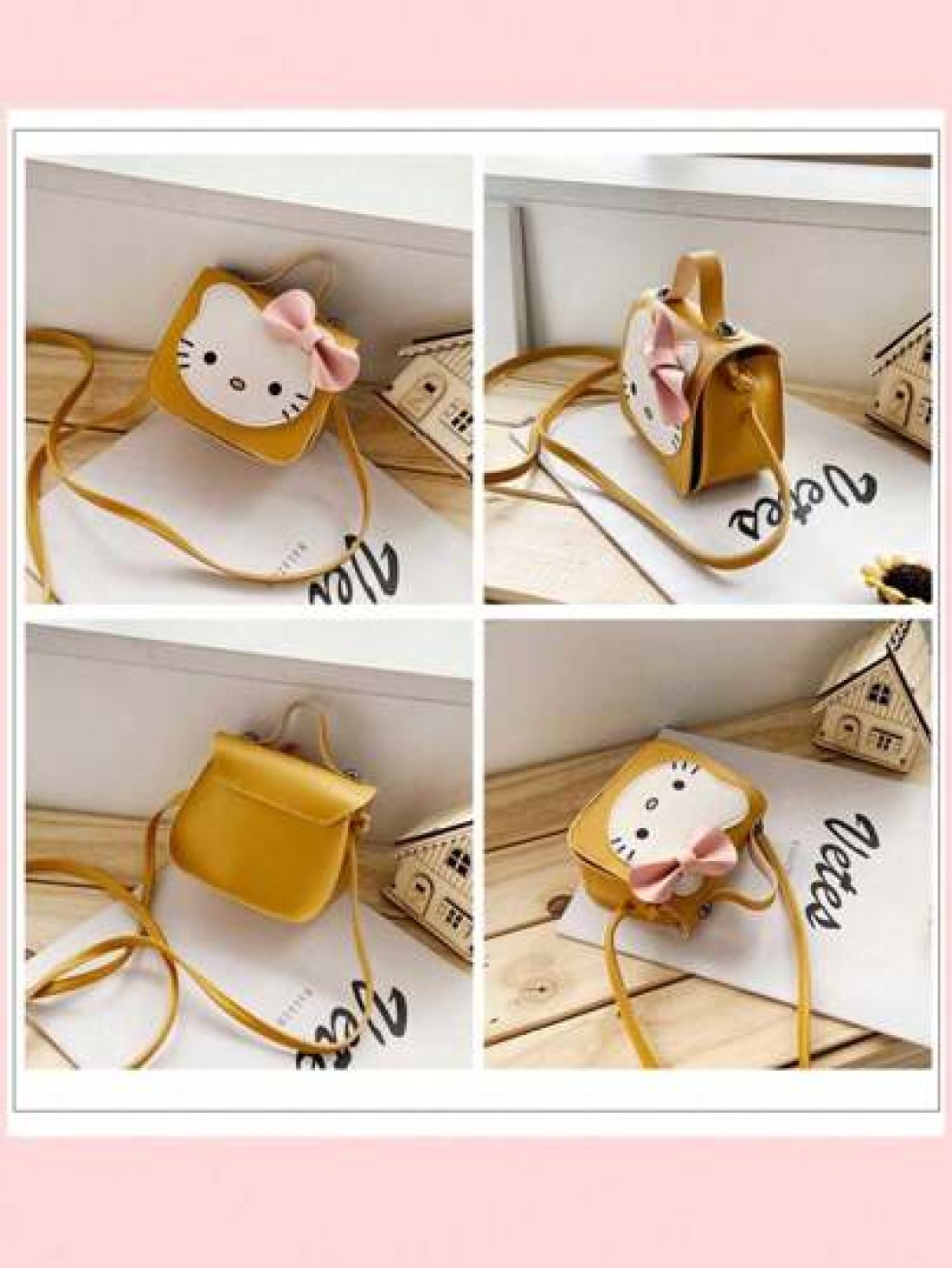 Sanrio Sanrio Hello Kitty Cartoon Children s Bag Cute Princess Casual Bag Girls Messenger Bag Small Shoulder Bag Coin Case For Lipstick Brush Skincare Mobile Phone Coin Small Items For Home Gift Vacat