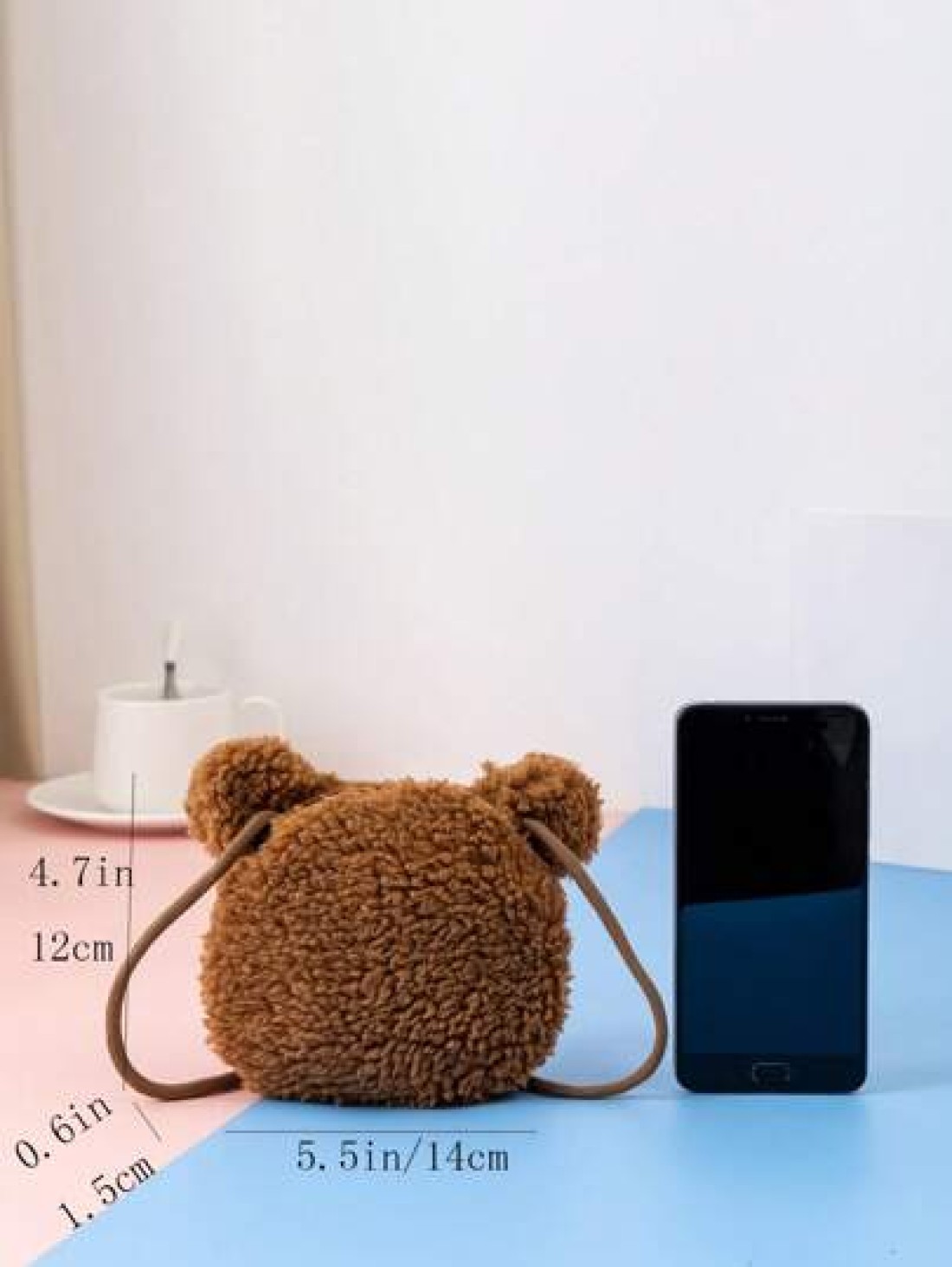 1pc Adorable Plush Mini Crossbody Bag Cute Animal Cartoon Design Lightweight Soft Bunny Bear Shapes Perfect Gift For Kids