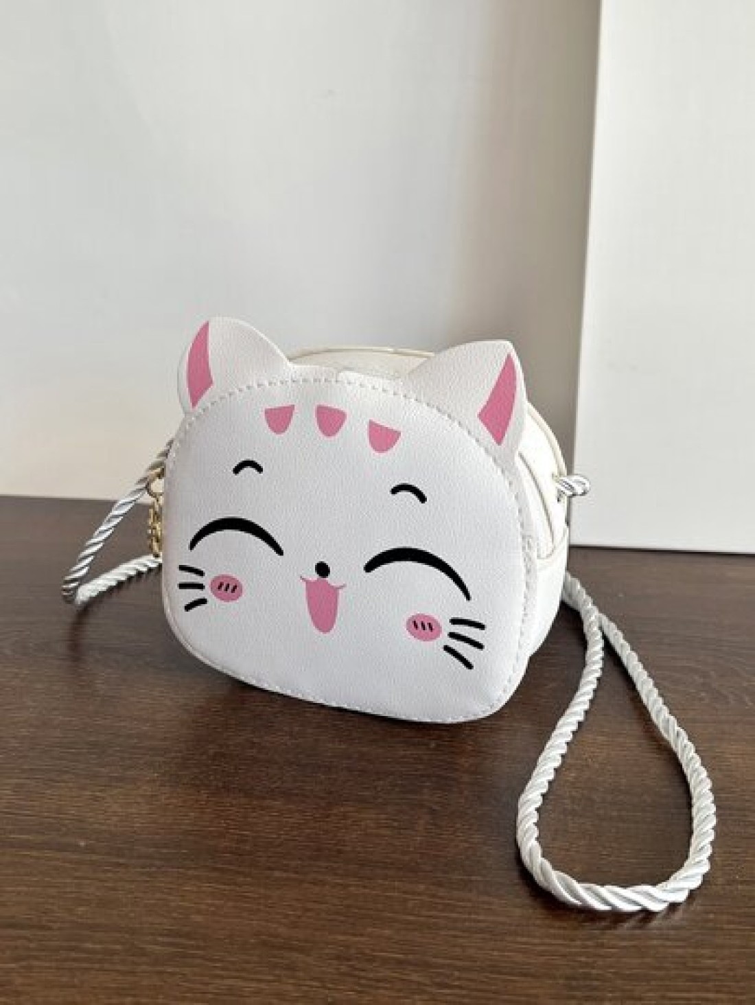 1 Piece Young Girl Pu Leather Zipper Closure Cute Kid Mini Crossbody Bag Suitable For Daily Use In All Seasons