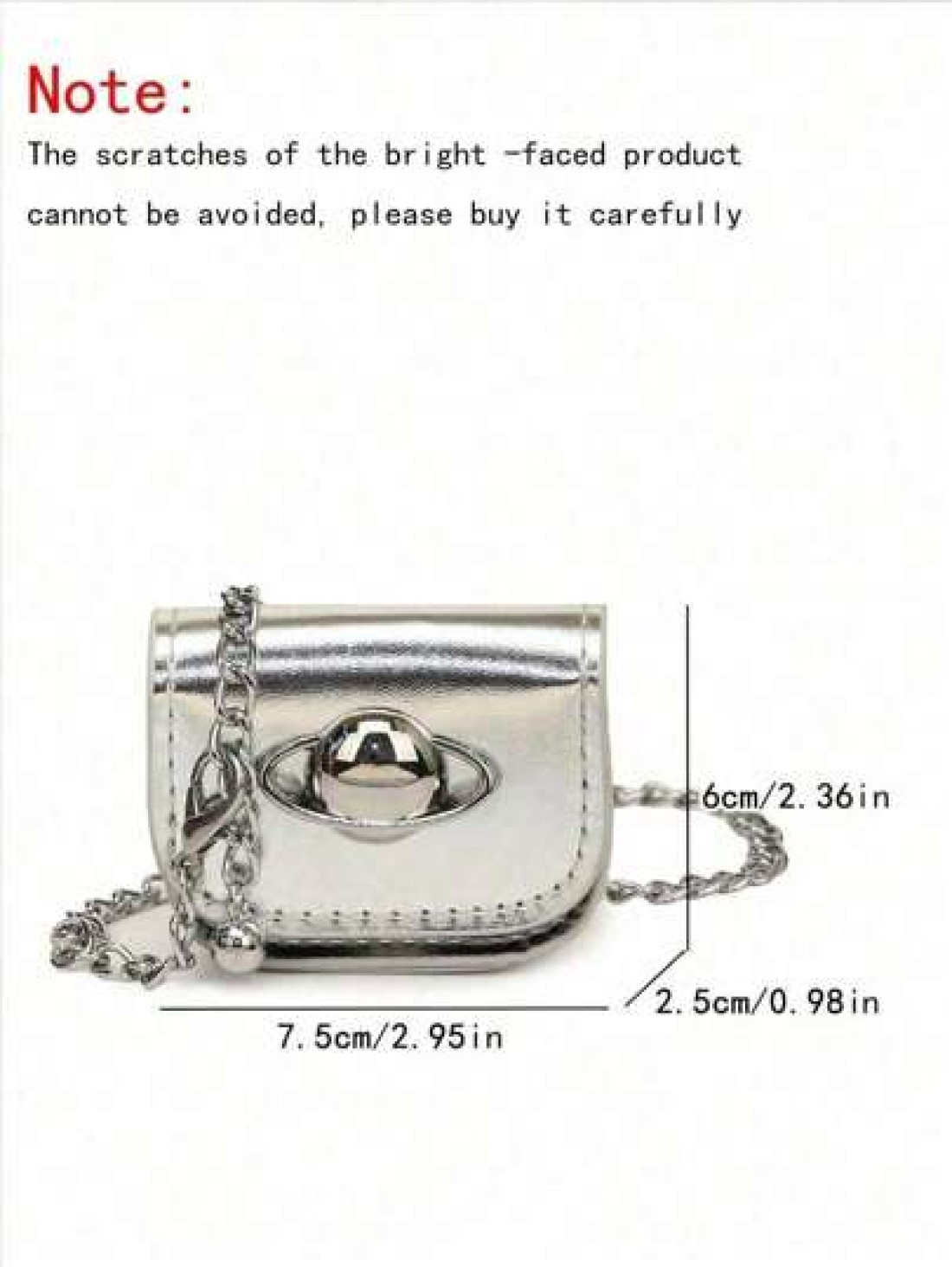 One Piece Mini Pu Flip Crossbody Bag Stylish And Simple Design Fashionable And Personalized Celebrity Decoration Planet Printed Mini Lipstick With Chain Bag Mini Wallet Crossbody Waist Bag Chain Decor