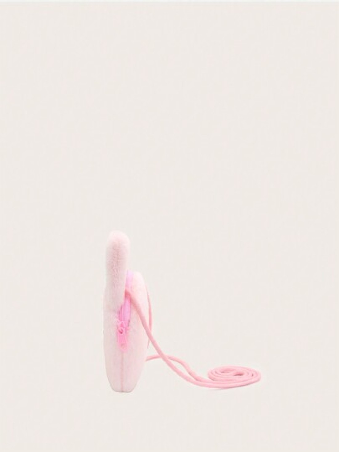1pc Pink Bunny Mini Cute Crossbody Shoulder Bag For Girls Plush With Zipper Closure Suitable For Daily Use