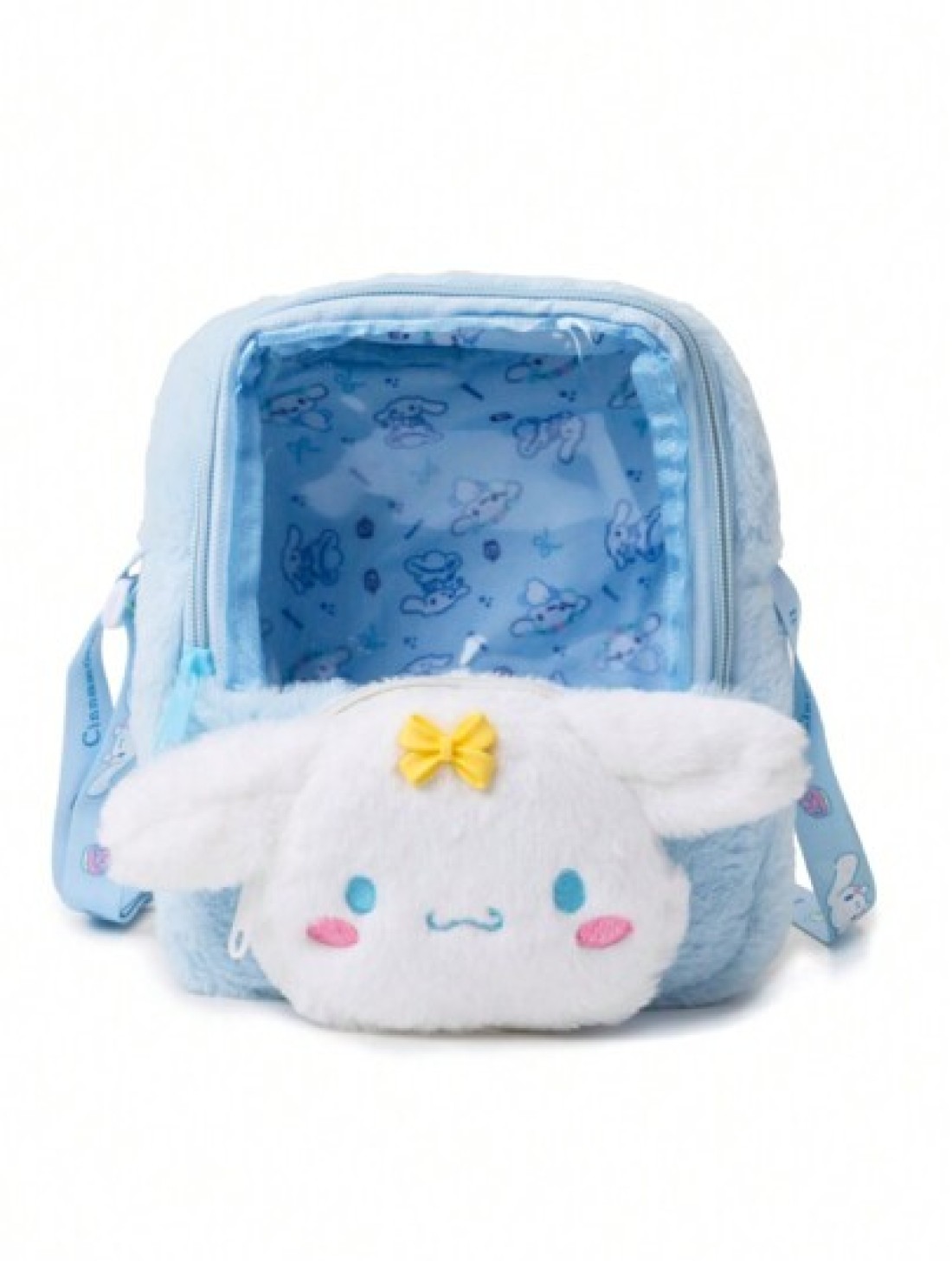 Sanrio Sanrio Hello Kitty Plush Crossbody Bag Exquisite And Versatile Translucent Cute Girly Heart Portable Storage Bag