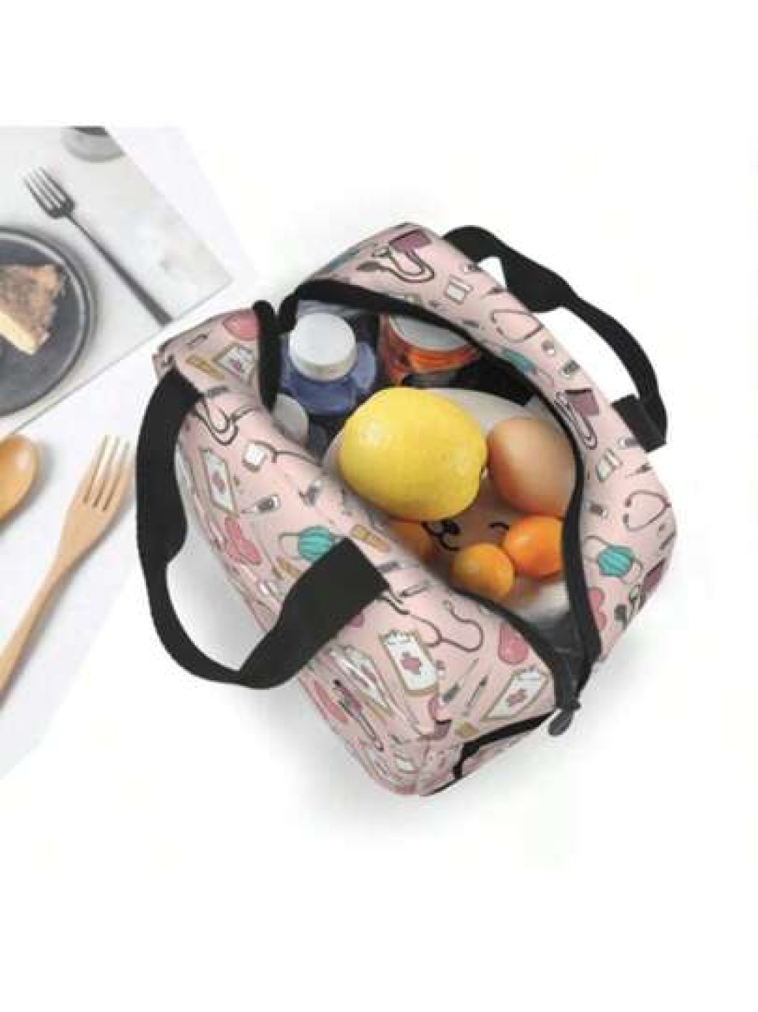 1 Piece Medical Printed Lunch Bag For Work Travel Picnic Unisex Non Food Contact