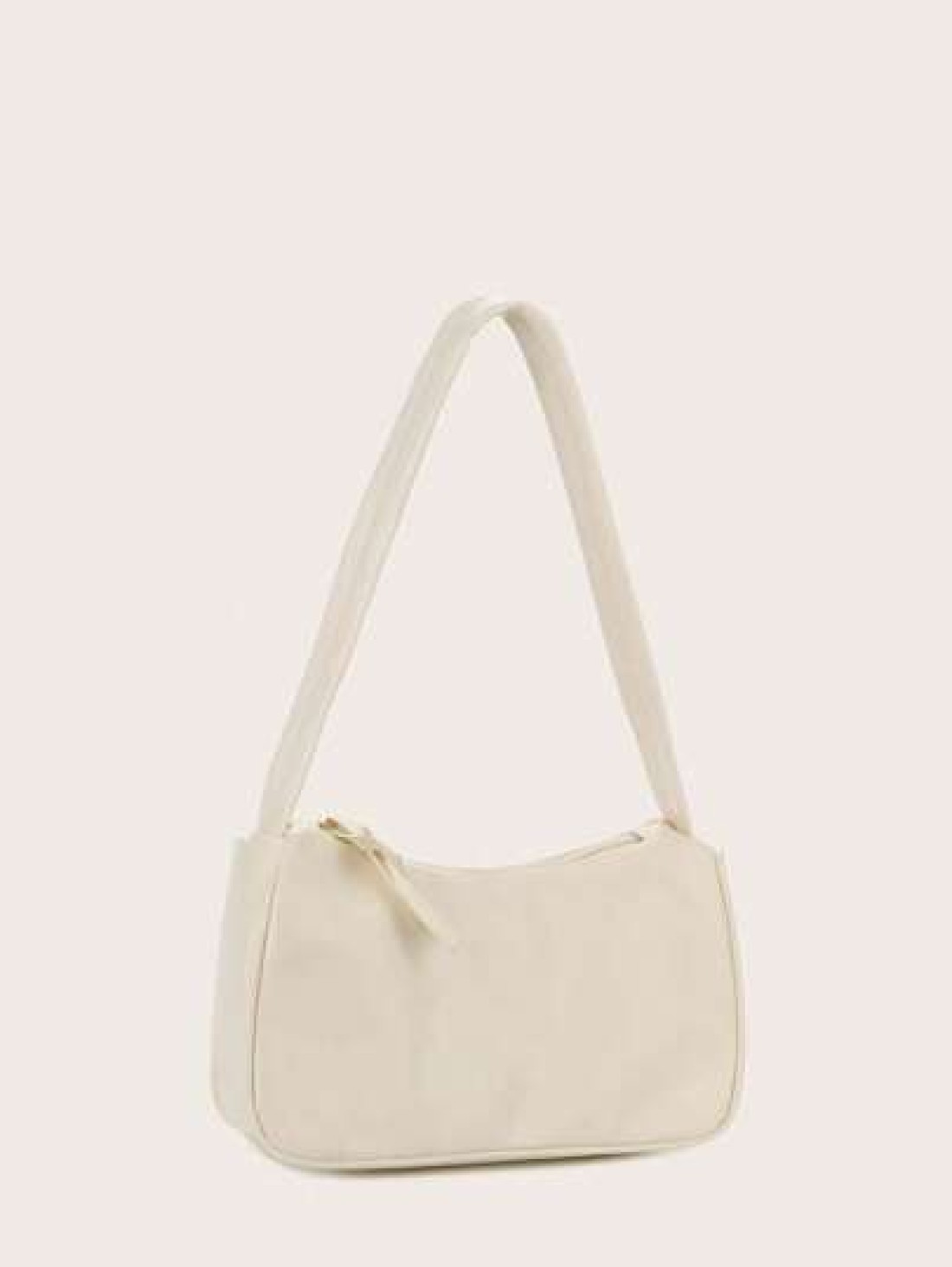1pc Simple And Stylish Solid Color PU Shoulder Bag