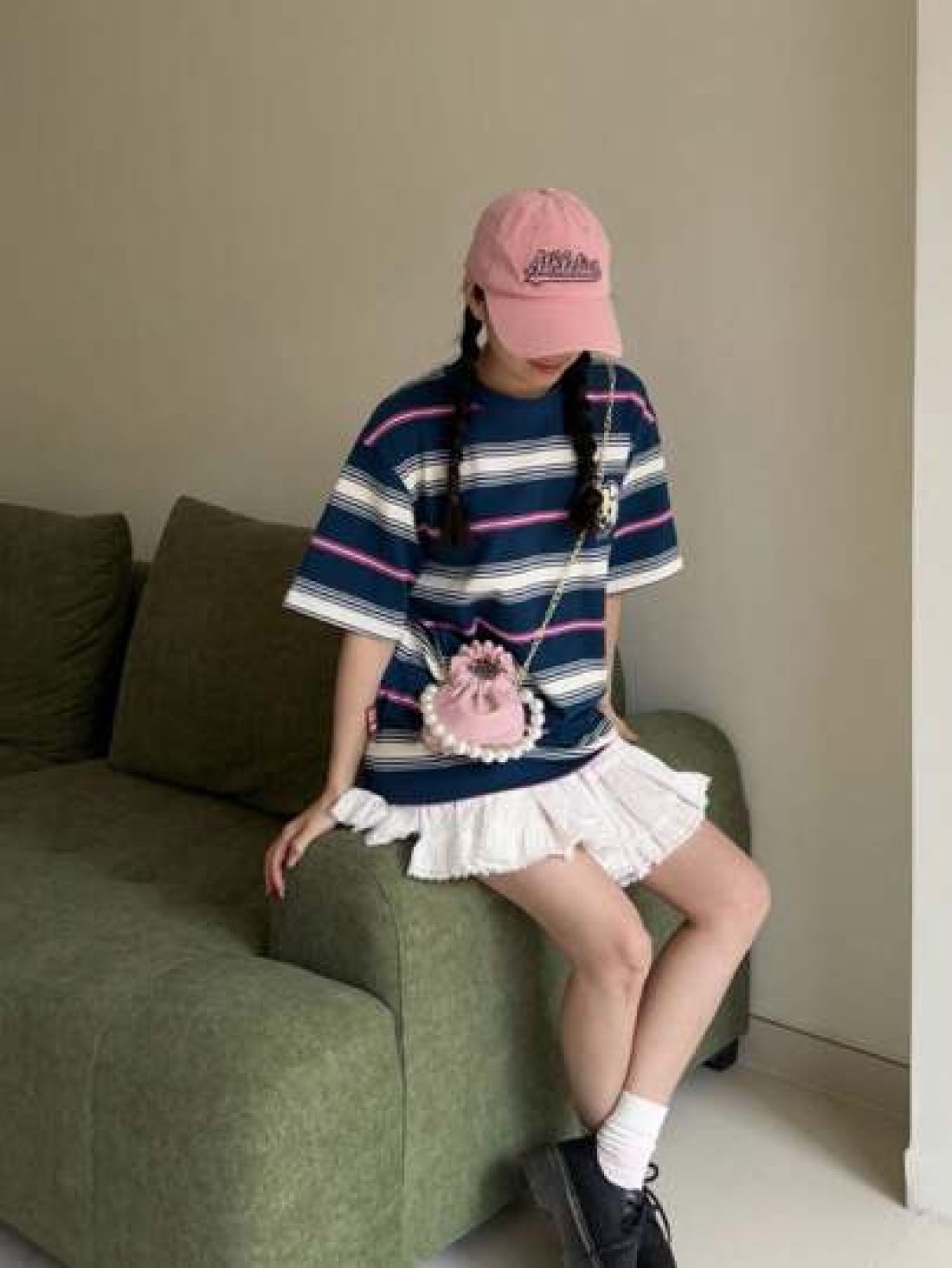 New Style Cloud Shaped Mini Princess Pearl Handbag Children Handheld Bag Shoulder Bag Accessory