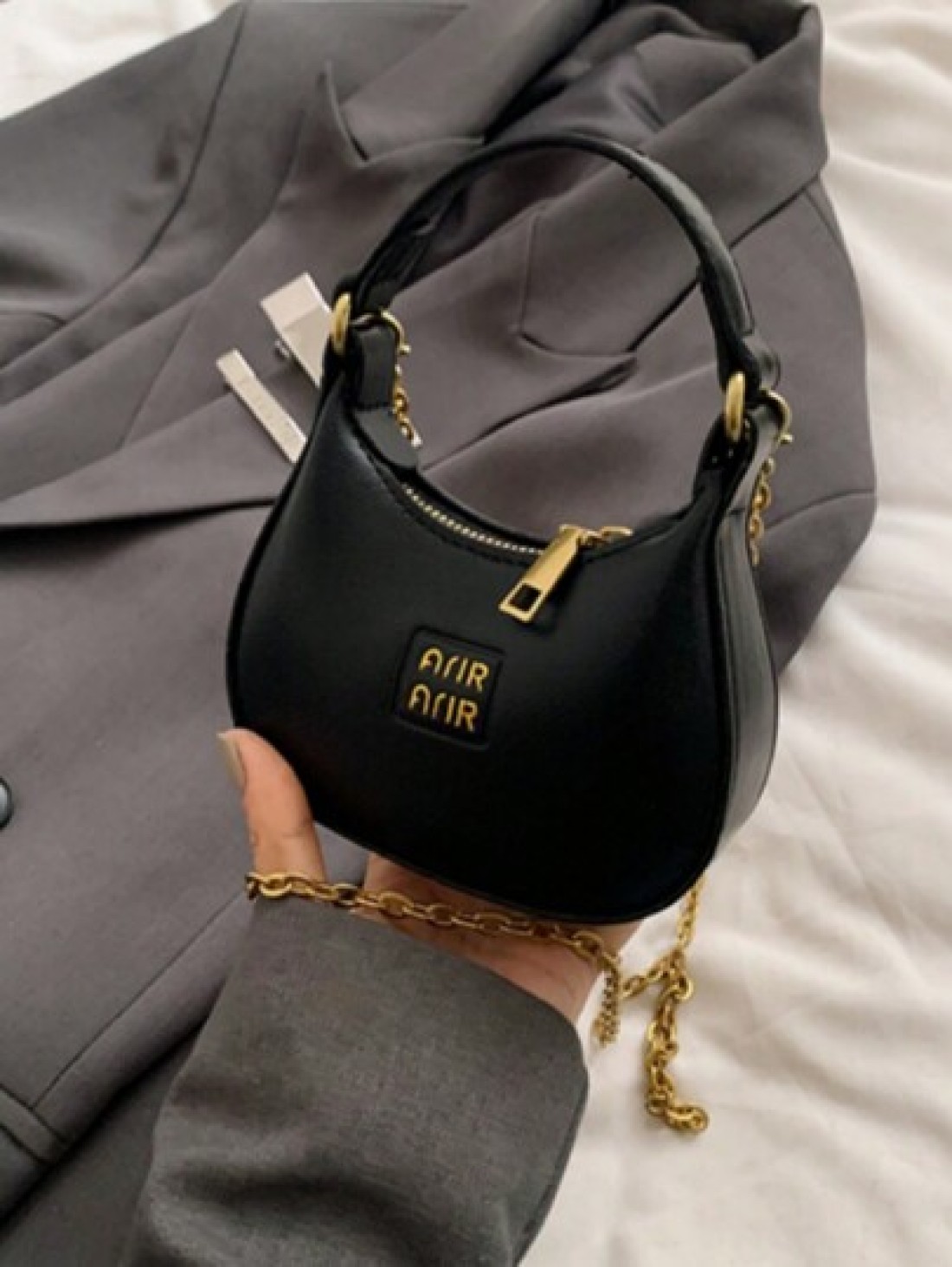 1pc Spring Summer New Fashion Minimalist Handbag Shoulder Bag Crossbody Bag Solid Color PU