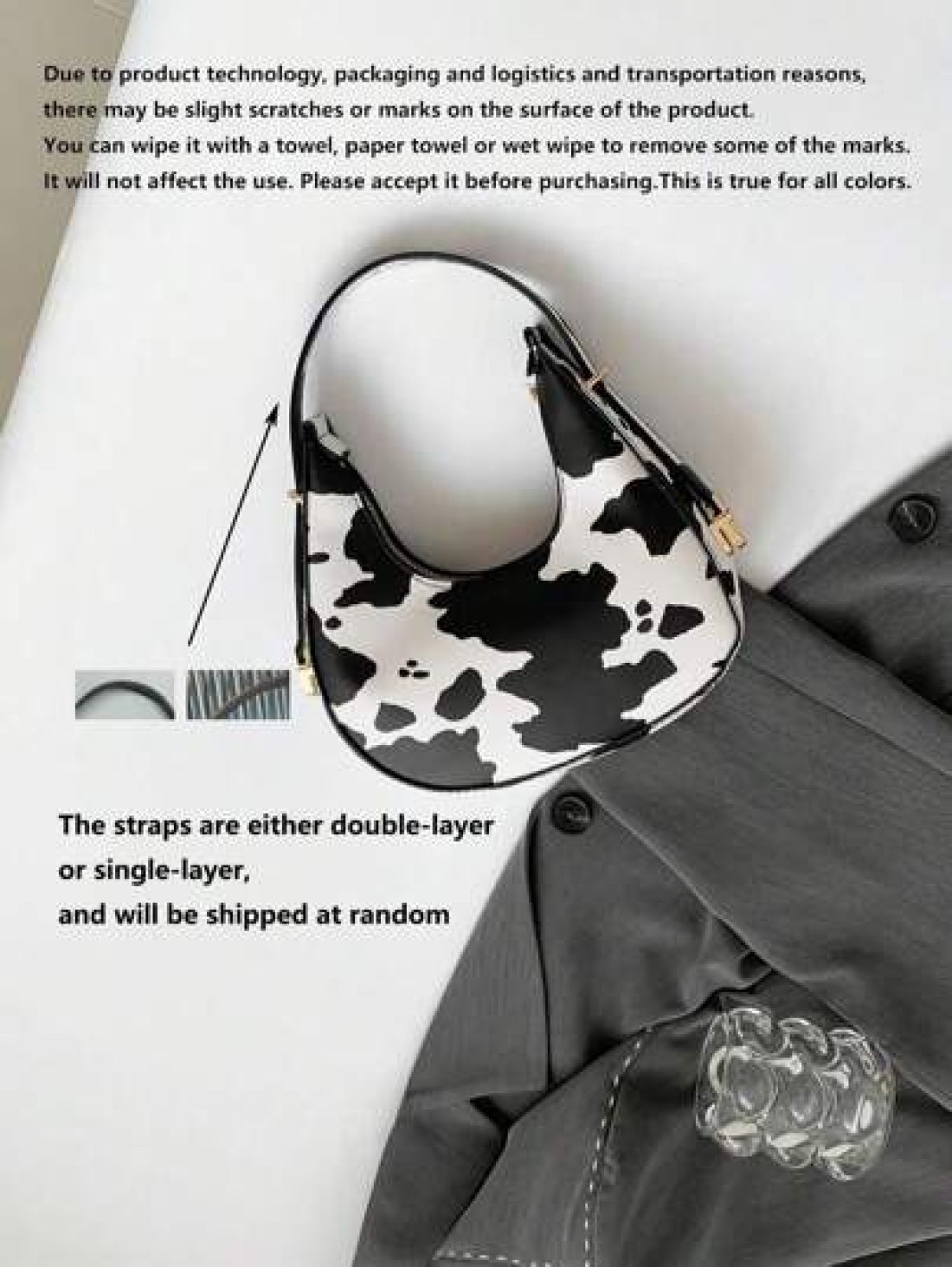 A Fashionable New Cow Print Leopard Print Zebra Print Girl Handbag Classic Cow Print Design Pu Zipper Closed Handb