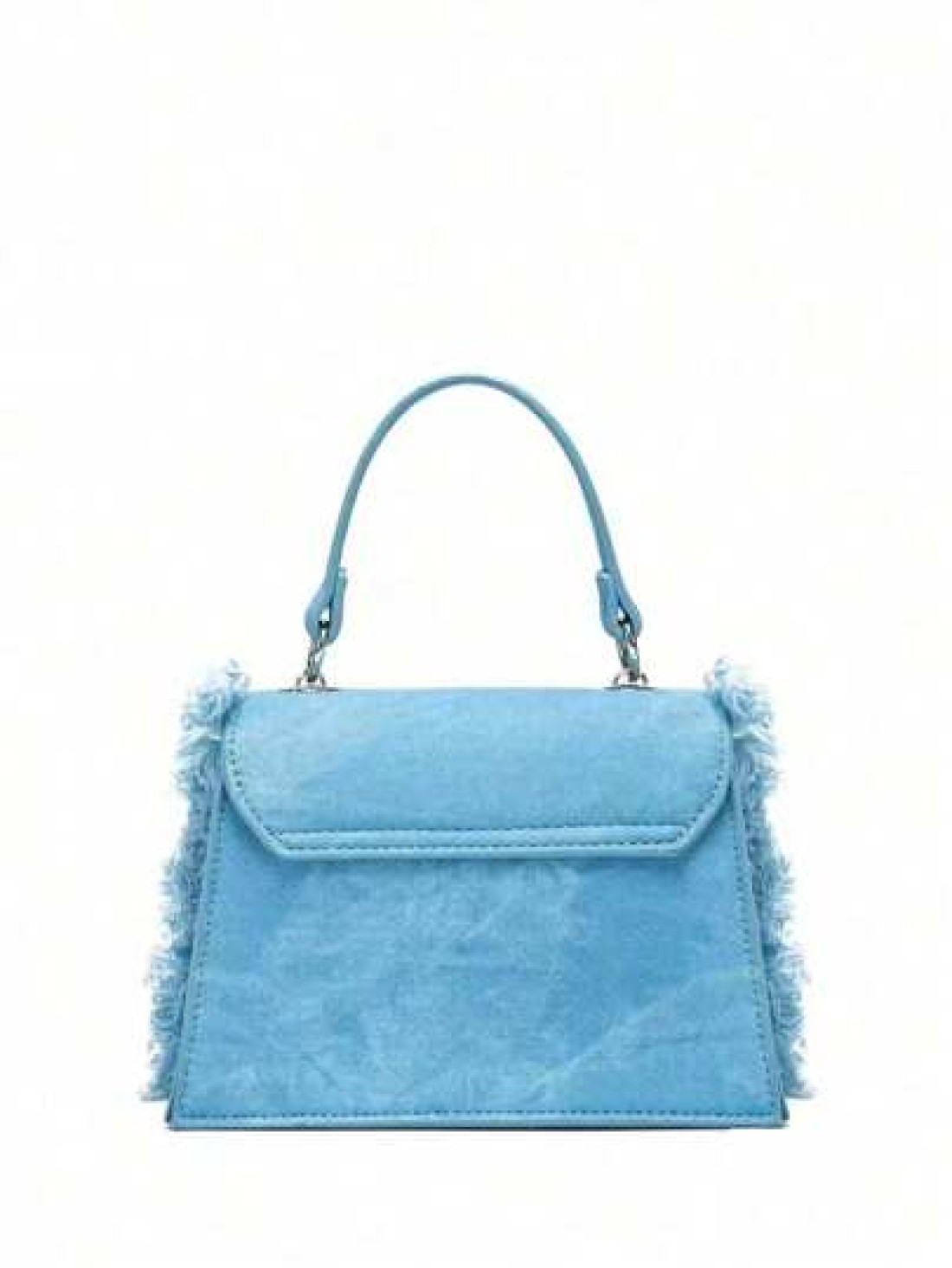 Simple Square Bag Casual Denim Blue Handbag Solid Color Chain Strap Crossbody Bag Shoulder Bag For Girls