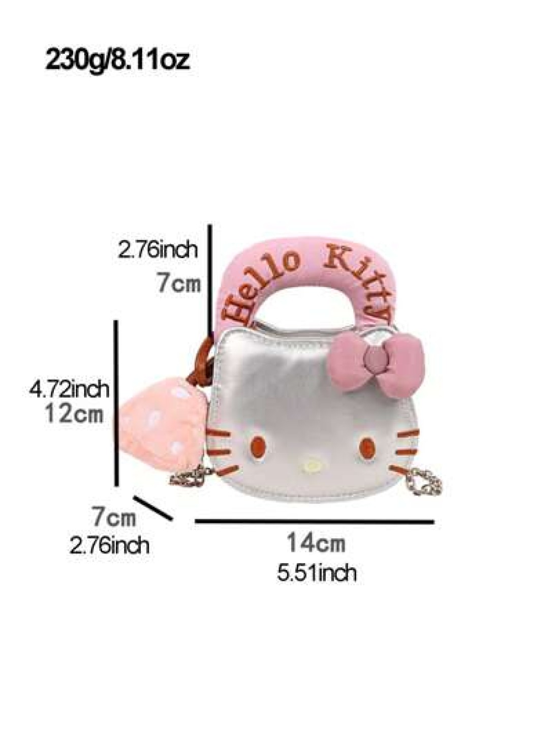 Sanrio 1pc Sanrio Cute Kitty Cartoon Mini Crossbody Bag High Quality Fashion Handbag For Girls