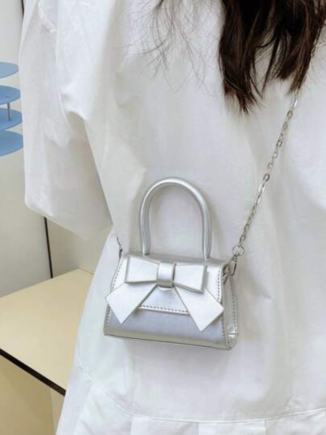 1pc Fashion Girl s Mini Handbag Butterfly Decor Shoulder Bag With Snap Closure Suitable For Outings Parties Shopping Cute As Cosmetic Bag