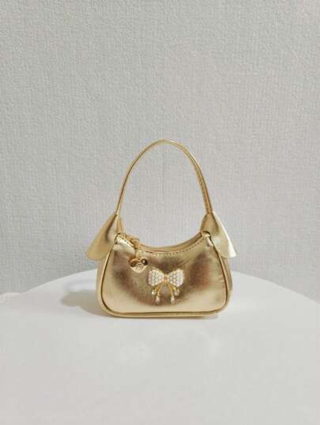 Children Pearl Bow Decoration Handbag Girls Fashion High End Gift Shoulder Bag Princess Mini Wallet Purse