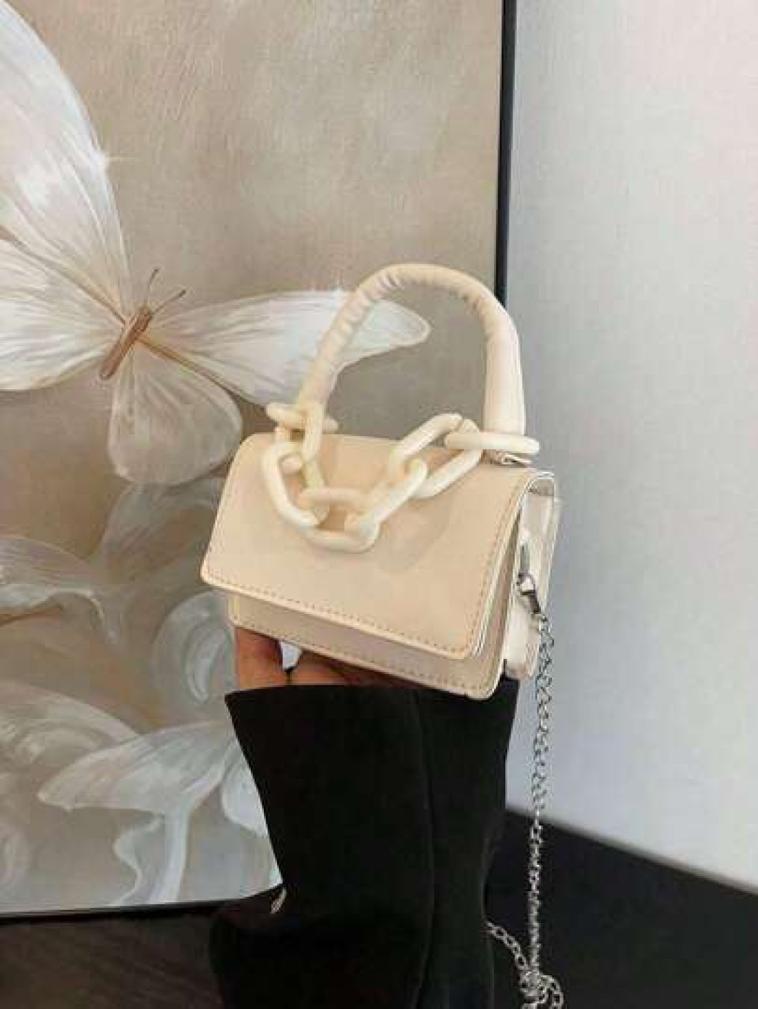 1 Girl s Handbag Simple Casual Fashion Style Large Capacity Lightweight Girl s Small Square Bag Solid Color Pu Leather Fabric Magnet Closed Detachable Chain Multiple Carrying Methods In One Bag Suitab