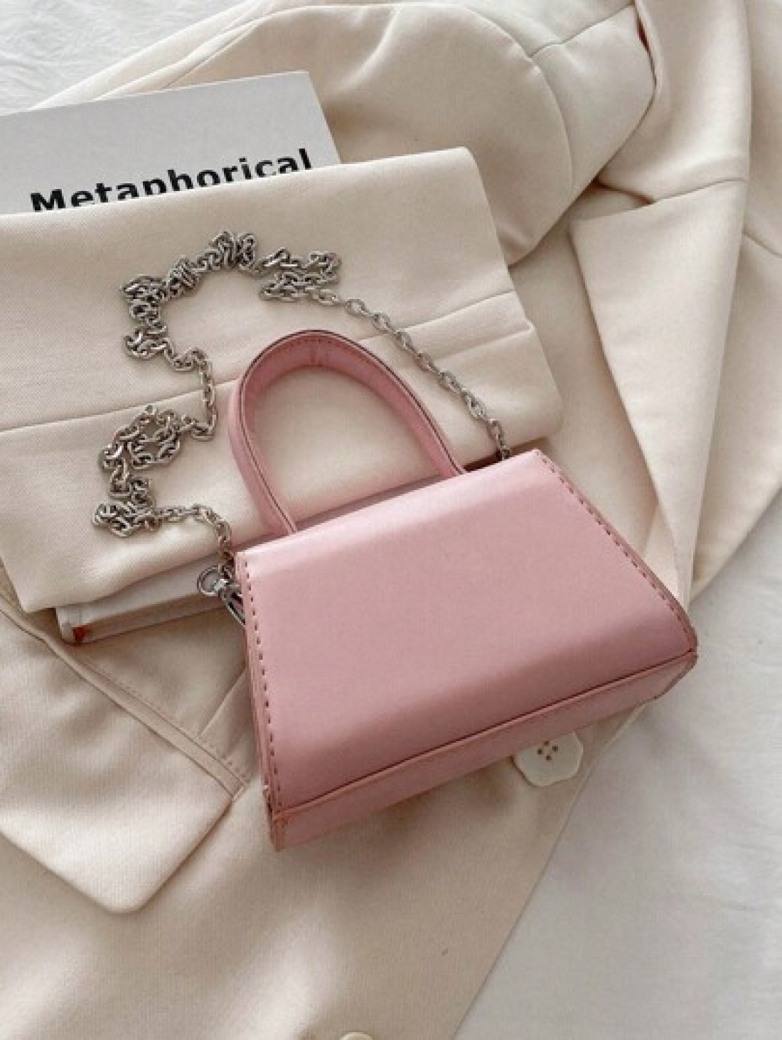 1pc Children s Solid Color Pu Handbag With Bowknot Detail Simple And Fashionable Can Be Used As Handbag Or Crossbody Bag