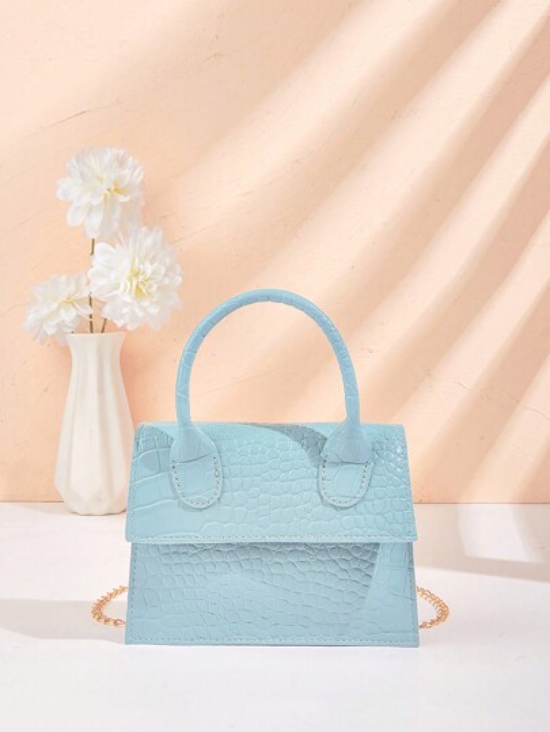 1pc Crocodile Pattern Girls Handbag Chain Crossbody Shoulder Bag Ideal For Daily Use Party And Mother s Day Gift