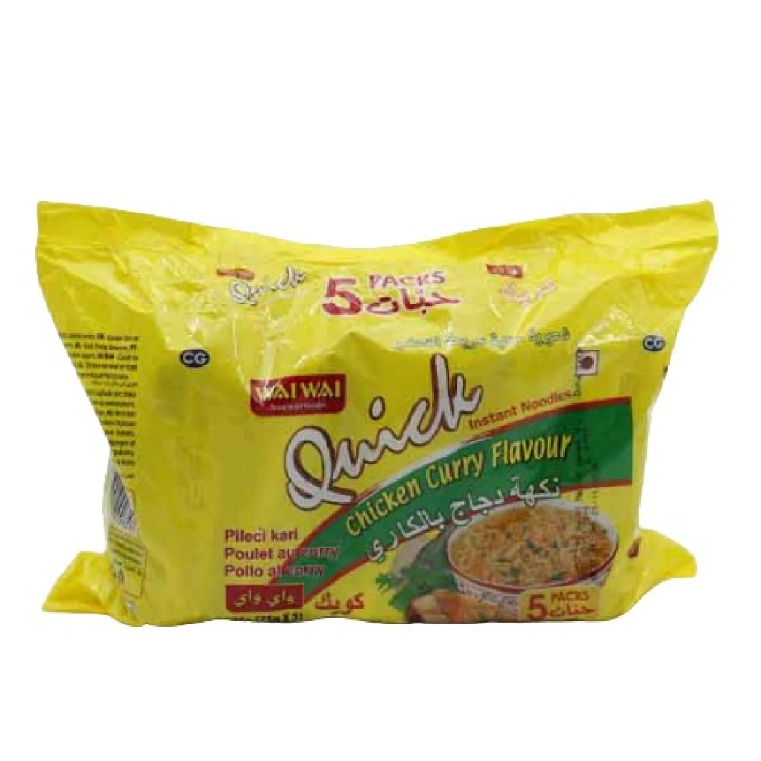 WAI WAI CHICKEN CURRY NOODLES 5*75g