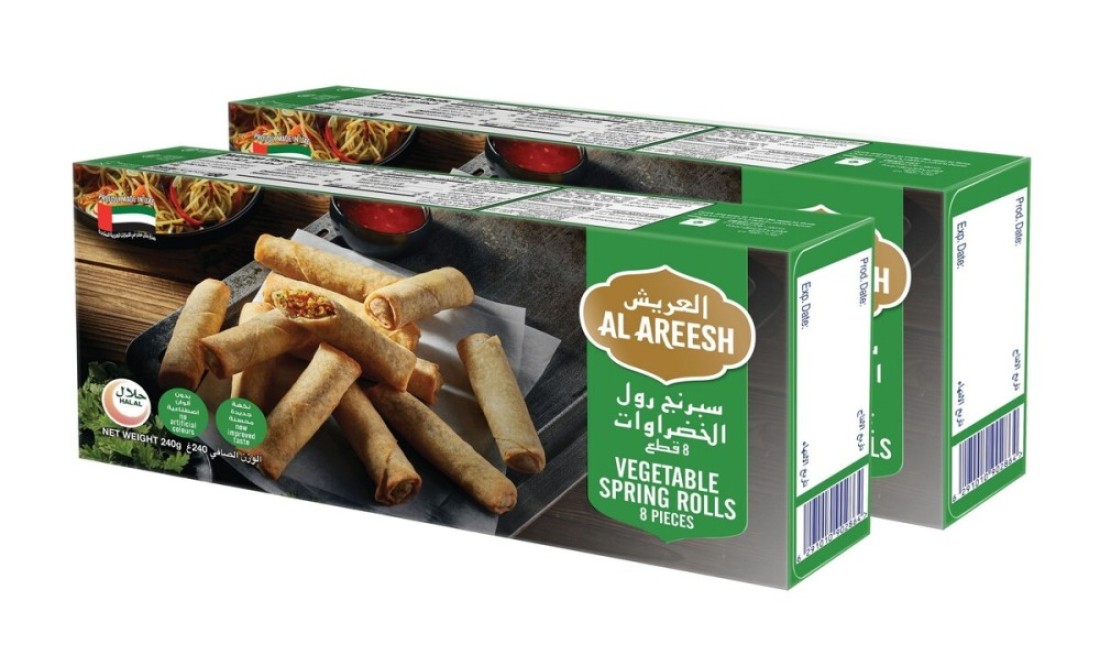 AL AREESH 8 VEGETABLE SPRING ROLLS 2X24