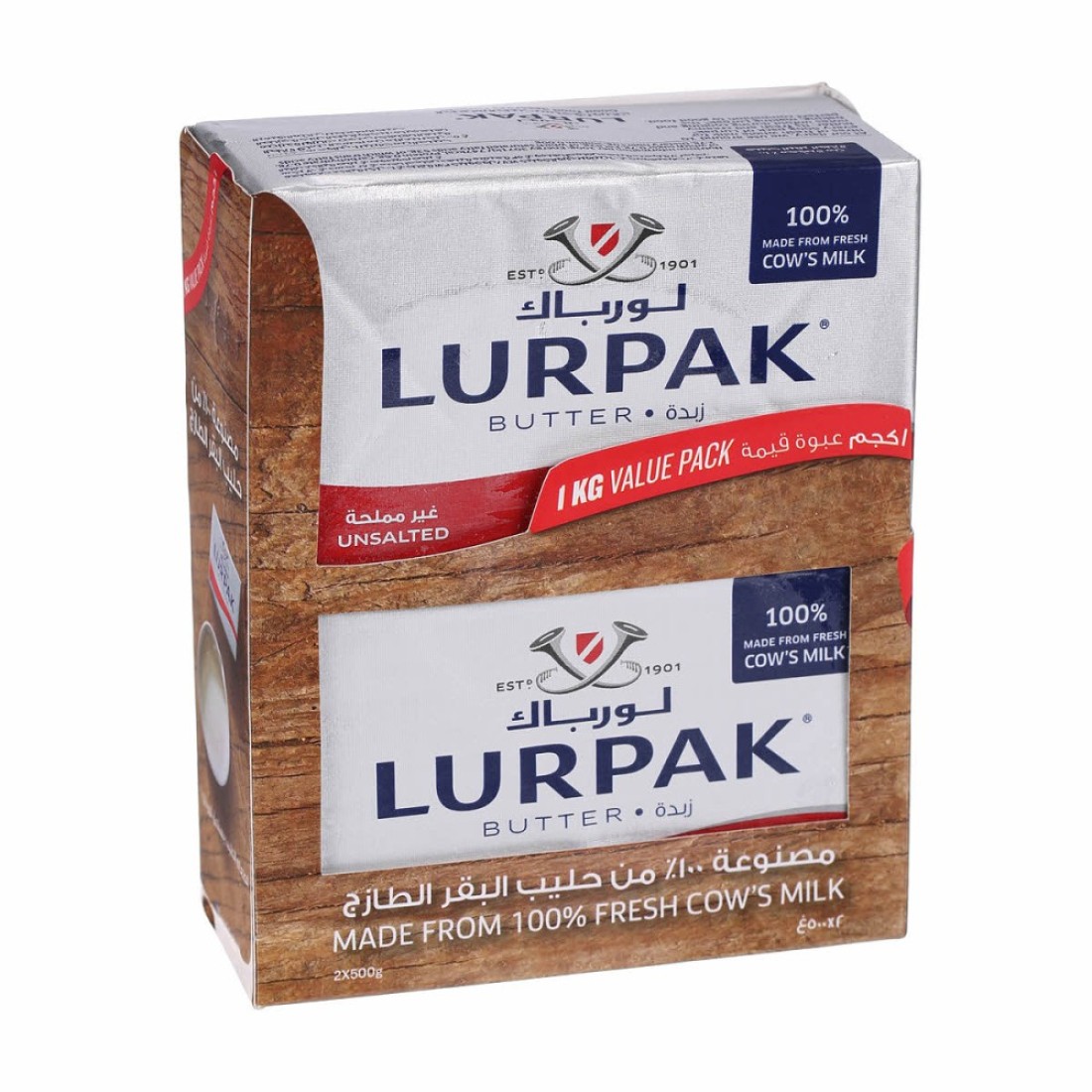 LURPAK BUTTER UNSALTED 2X500GM